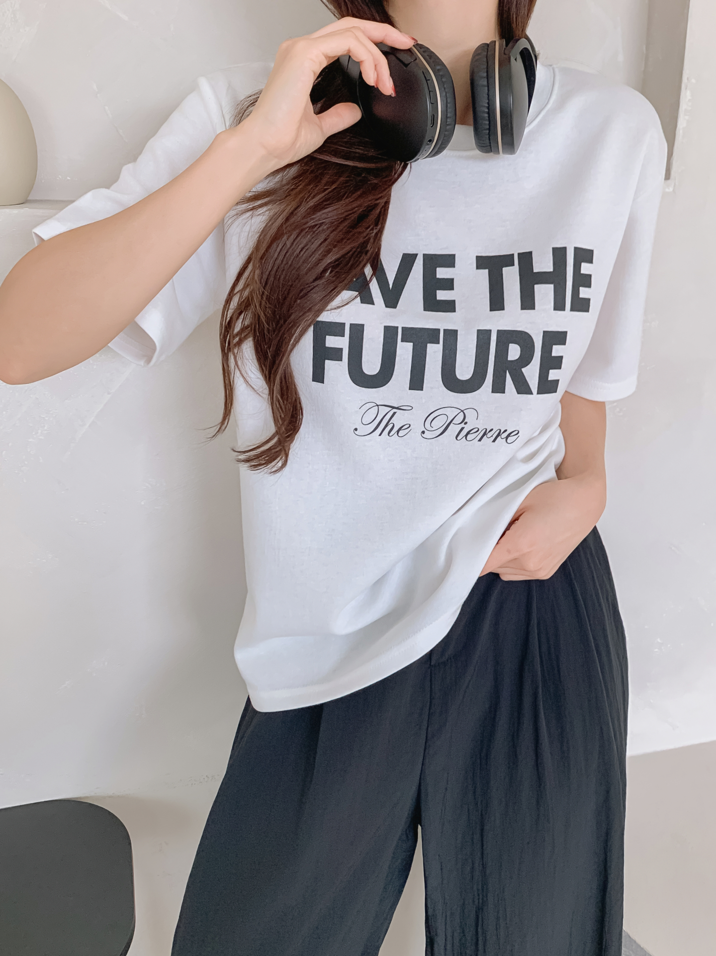 ラウンドネック半袖レタリングTシャツ | 詳細画像24