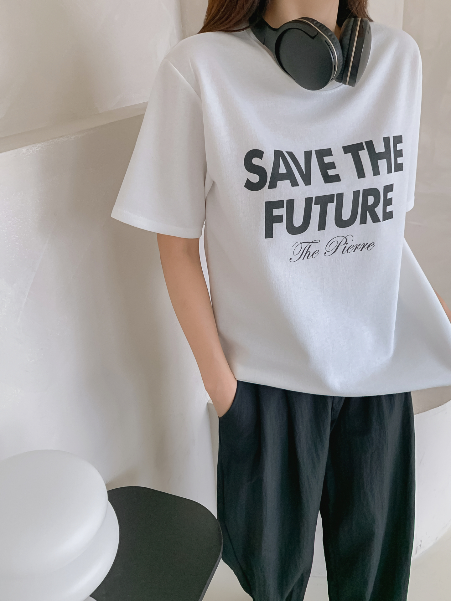 ラウンドネック半袖レタリングTシャツ | 詳細画像27