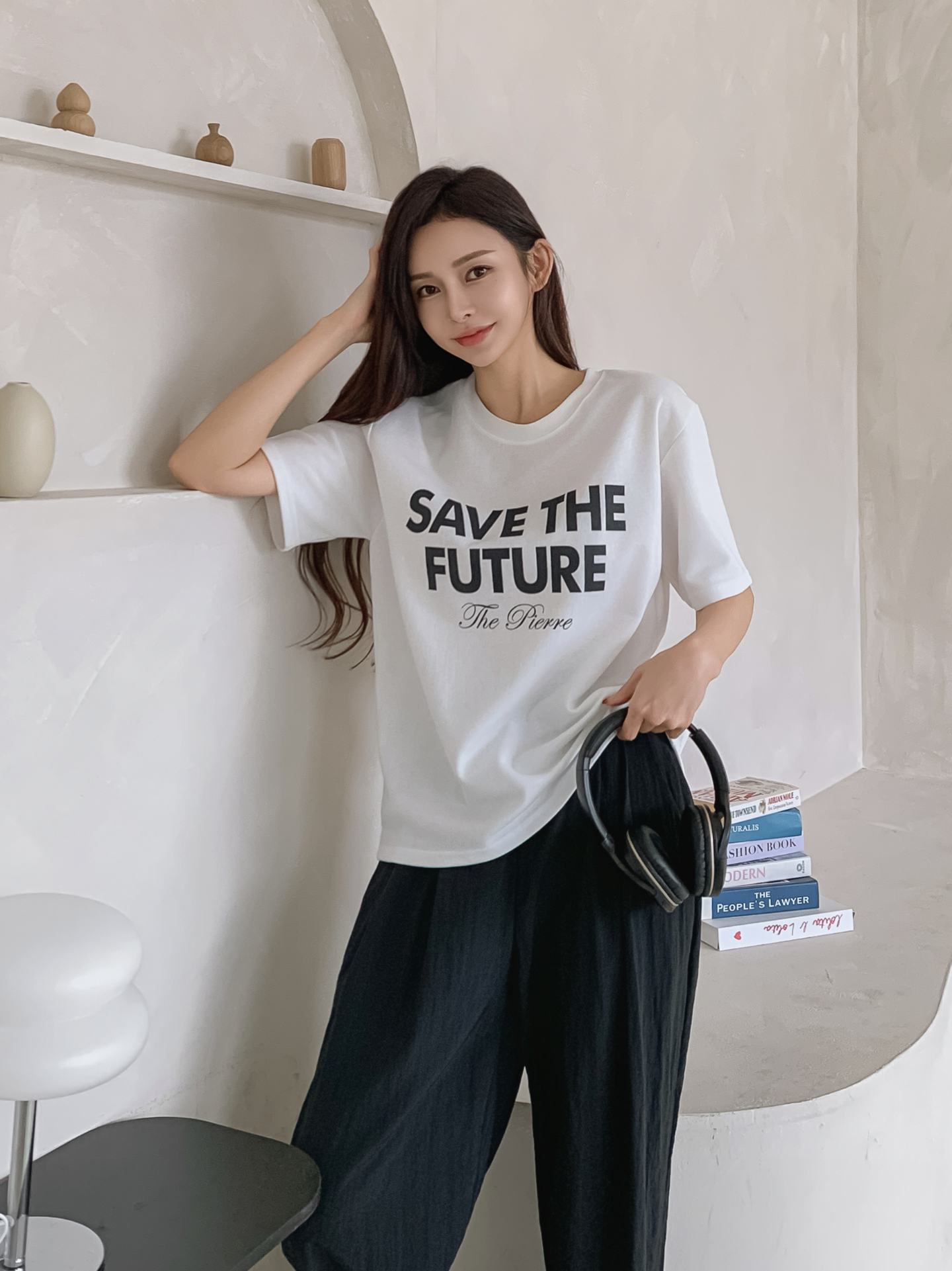 ラウンドネック半袖レタリングTシャツ | 詳細画像28