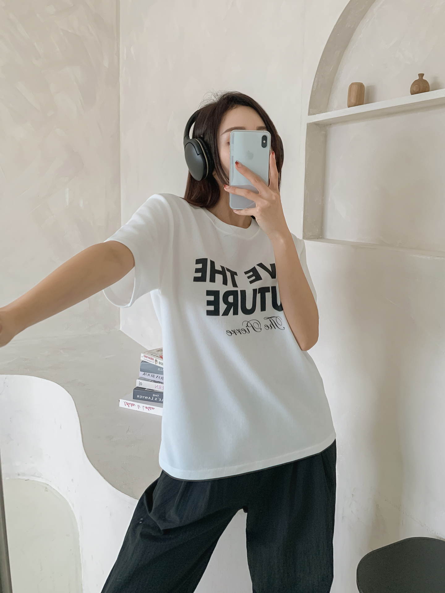 ラウンドネック半袖レタリングTシャツ | 詳細画像31