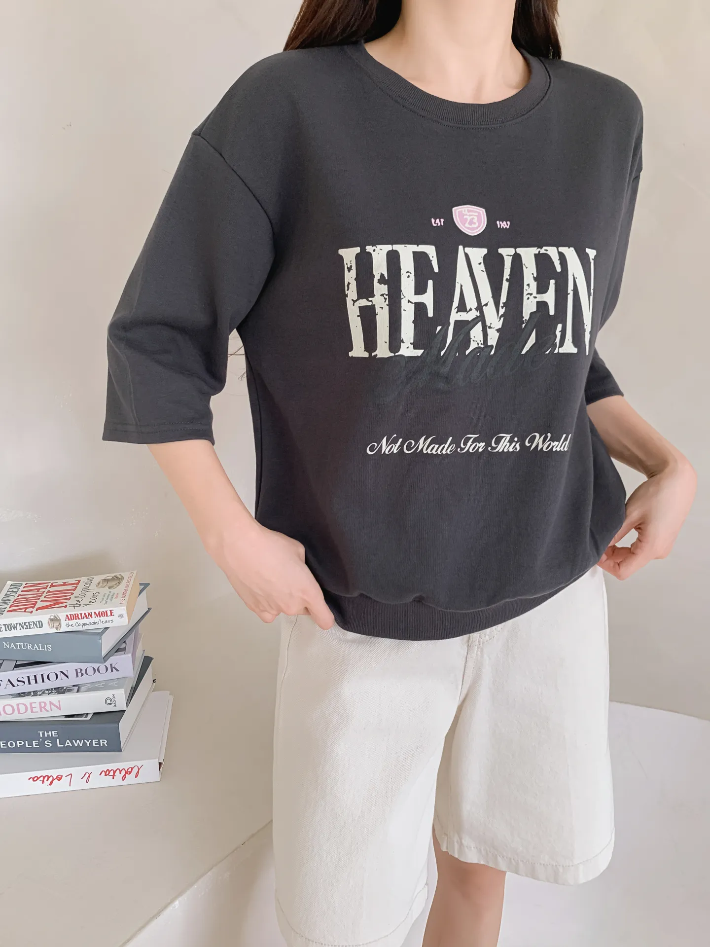 ラウンドネック半袖ロゴTシャツ | 詳細画像1