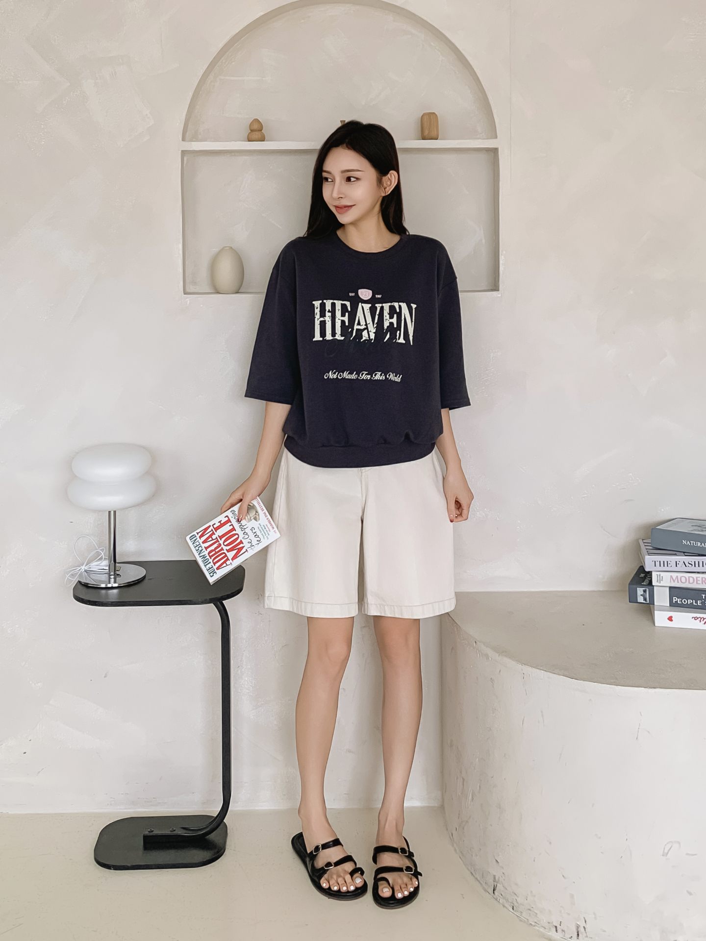 ラウンドネック半袖ロゴTシャツ | 詳細画像4