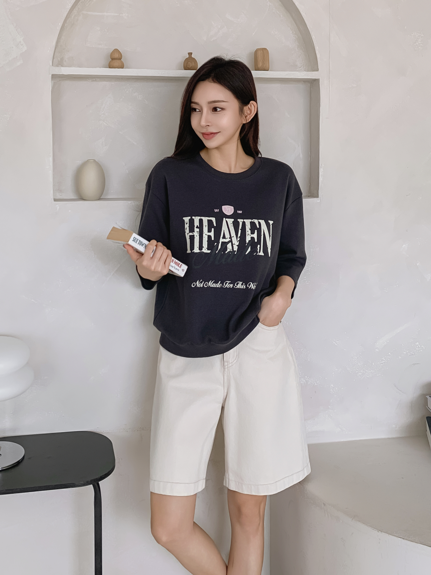 ラウンドネック半袖ロゴTシャツ | 詳細画像5