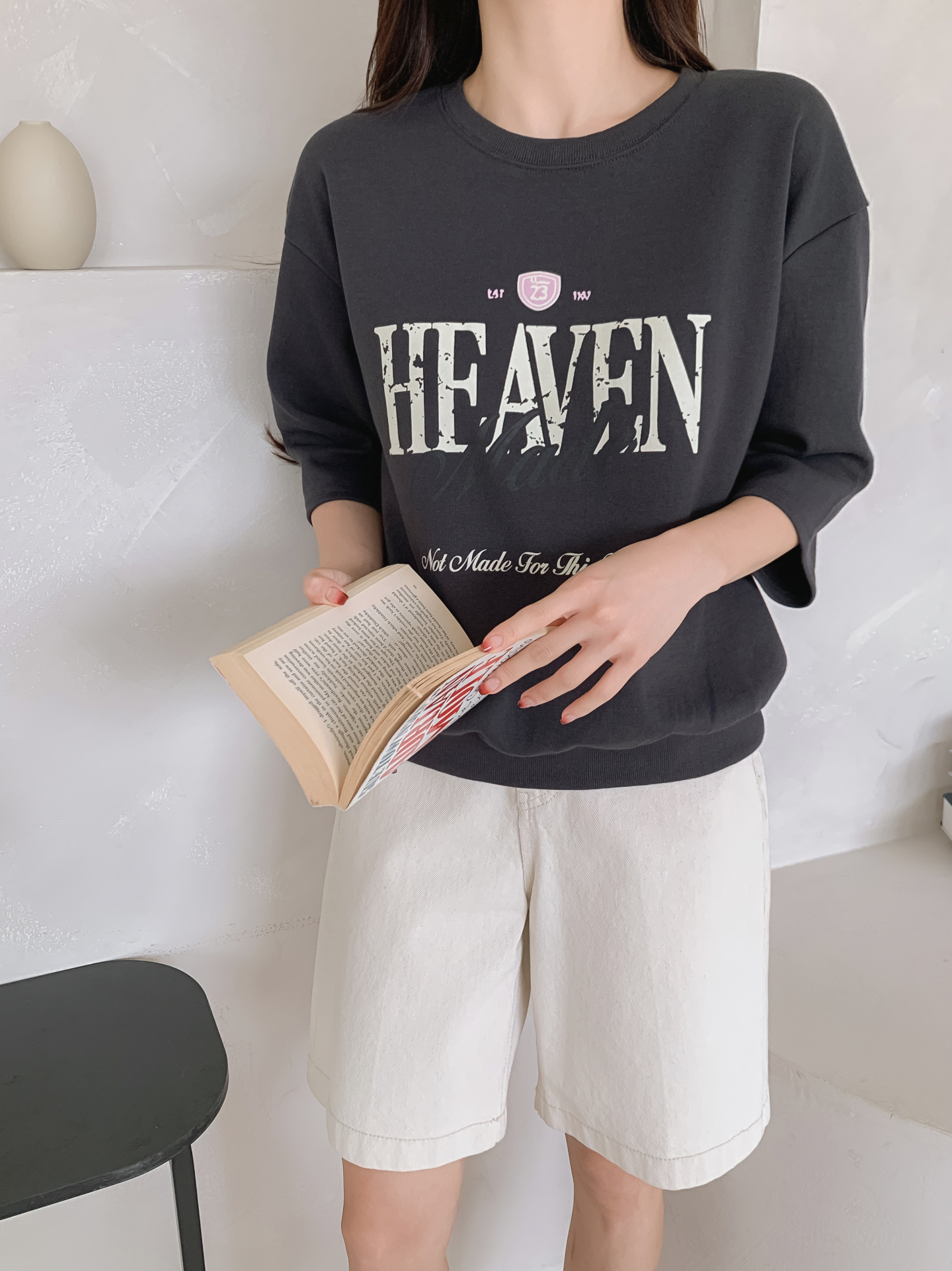 ラウンドネック半袖ロゴTシャツ | 詳細画像6
