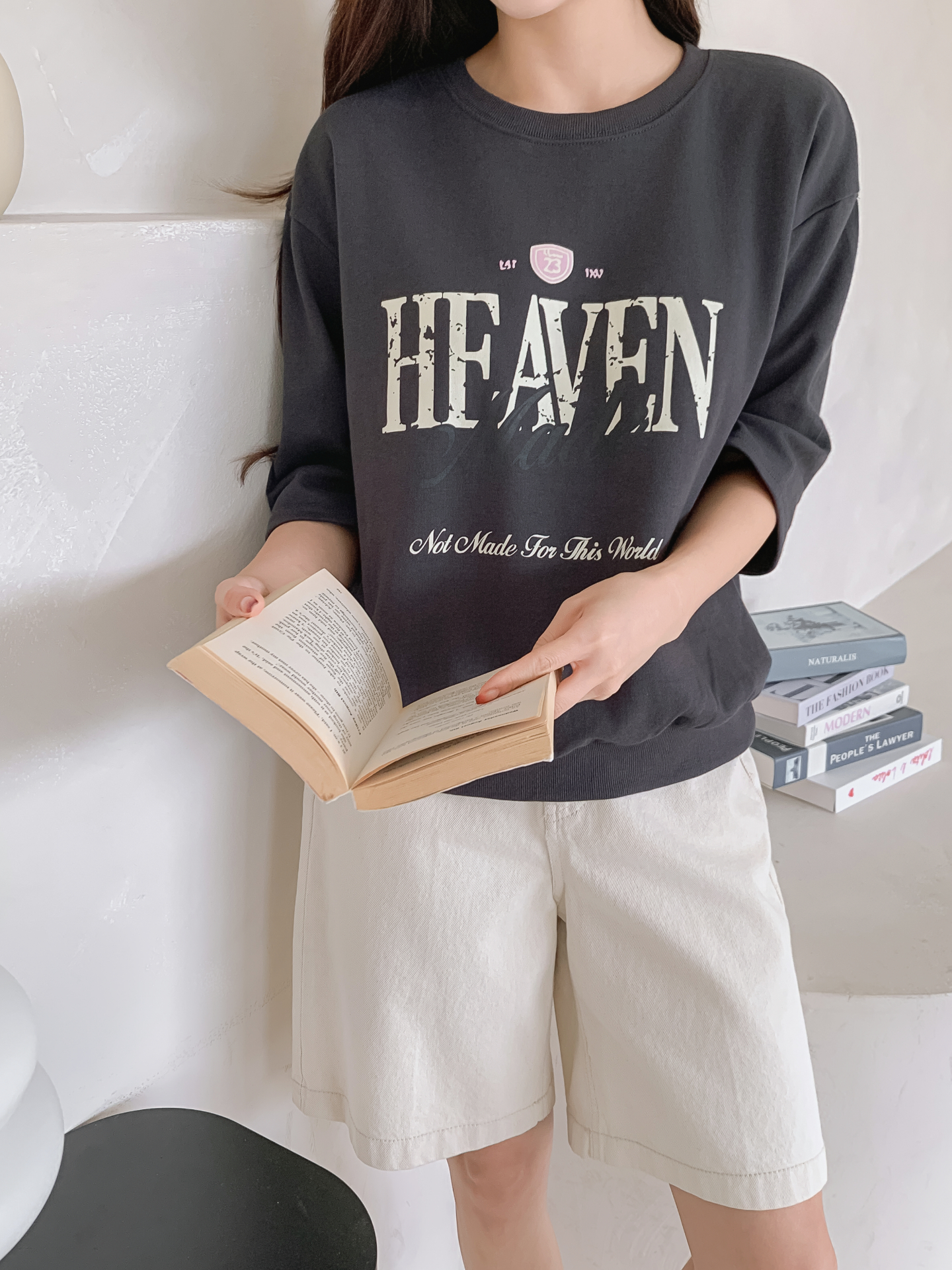 ラウンドネック半袖ロゴTシャツ | 詳細画像10
