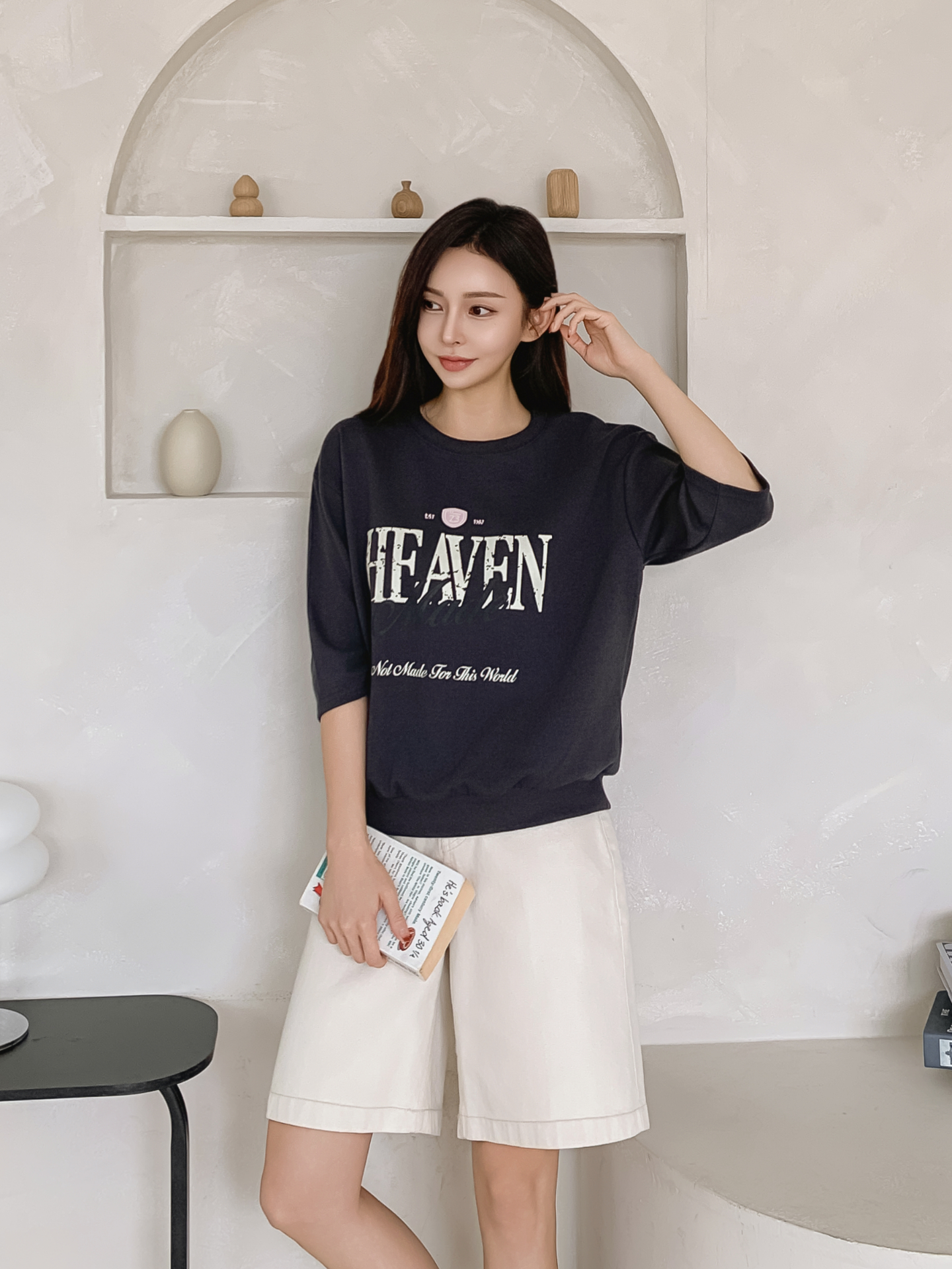 ラウンドネック半袖ロゴTシャツ | 詳細画像11