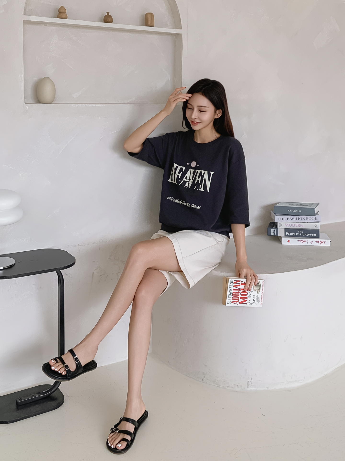 ラウンドネック半袖ロゴTシャツ | 詳細画像12