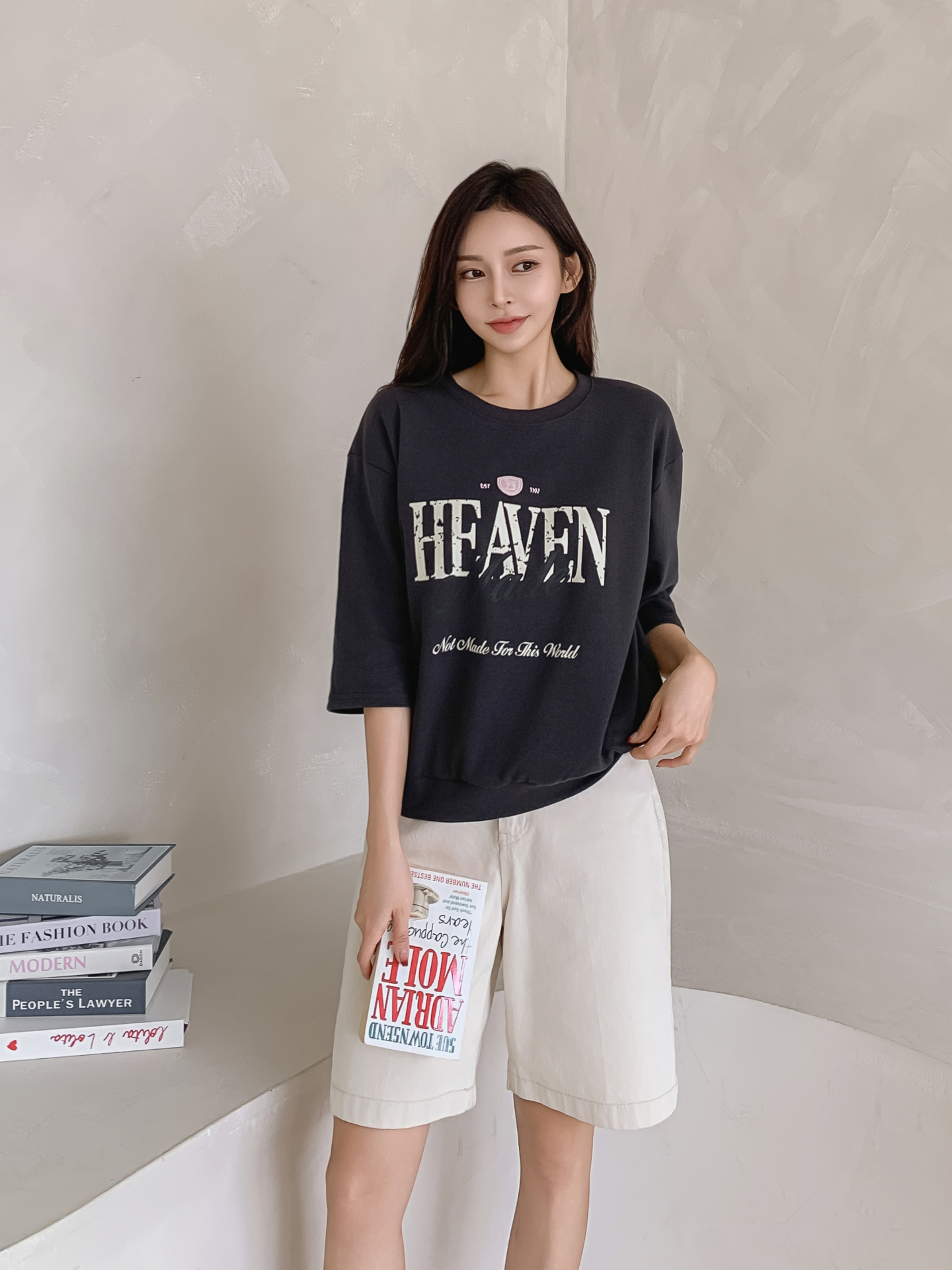 ラウンドネック半袖ロゴTシャツ | 詳細画像14