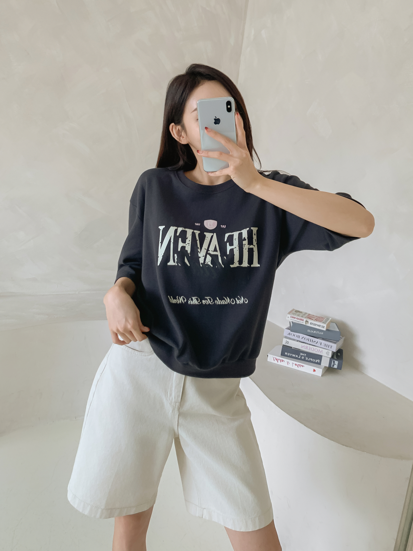 ラウンドネック半袖ロゴTシャツ | 詳細画像19