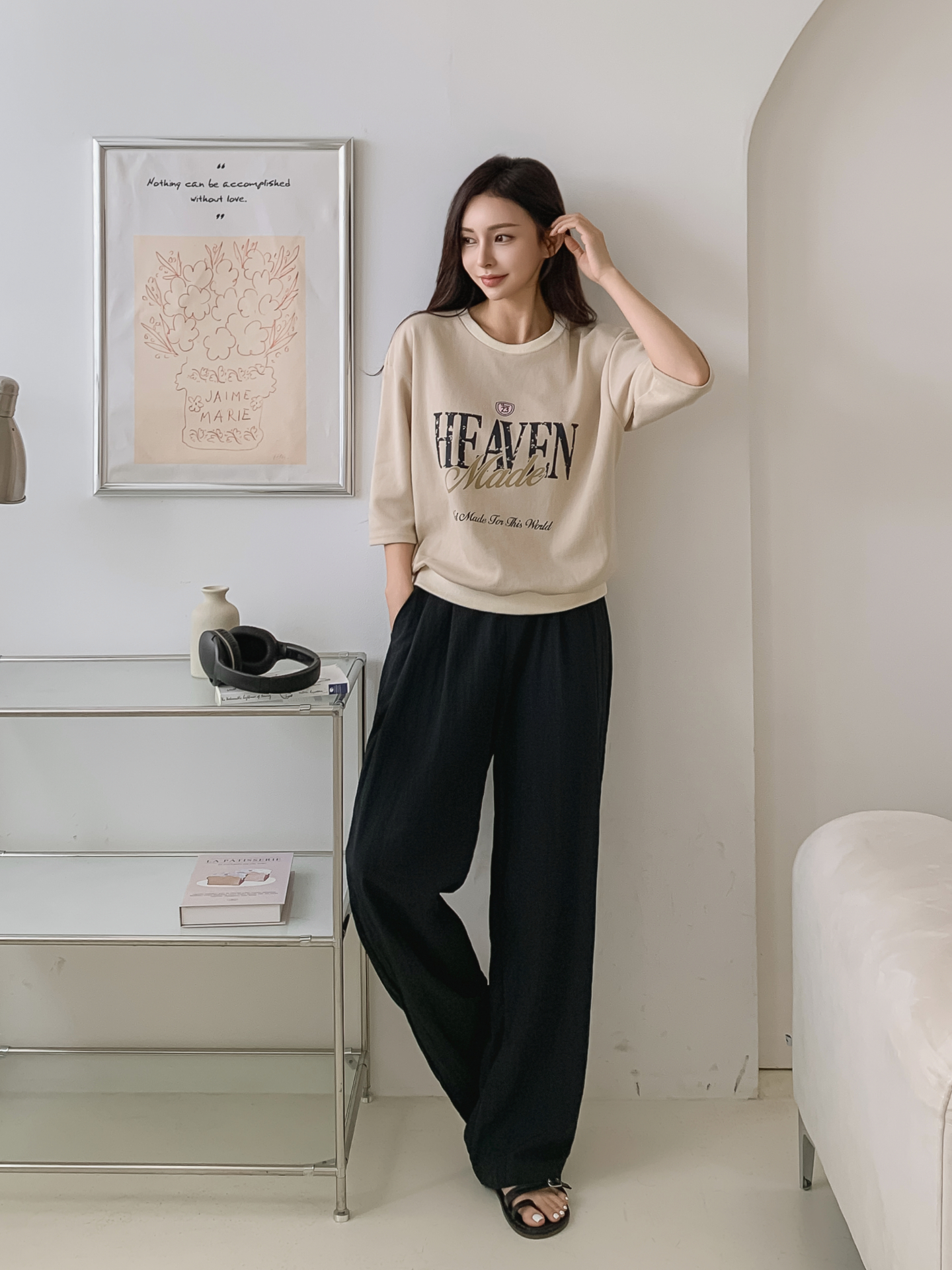ラウンドネック半袖ロゴTシャツ | 詳細画像23