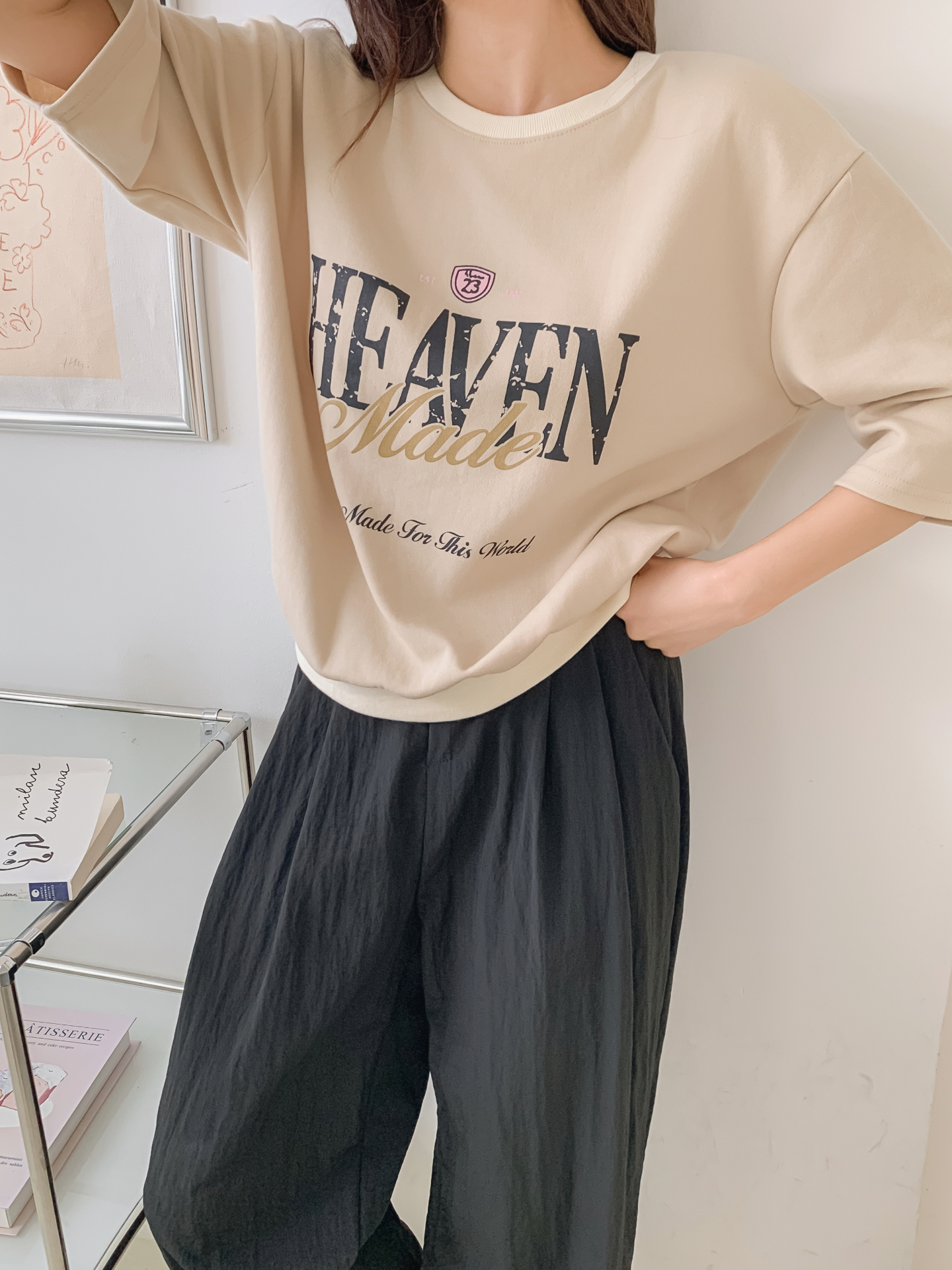 ラウンドネック半袖ロゴTシャツ | 詳細画像28
