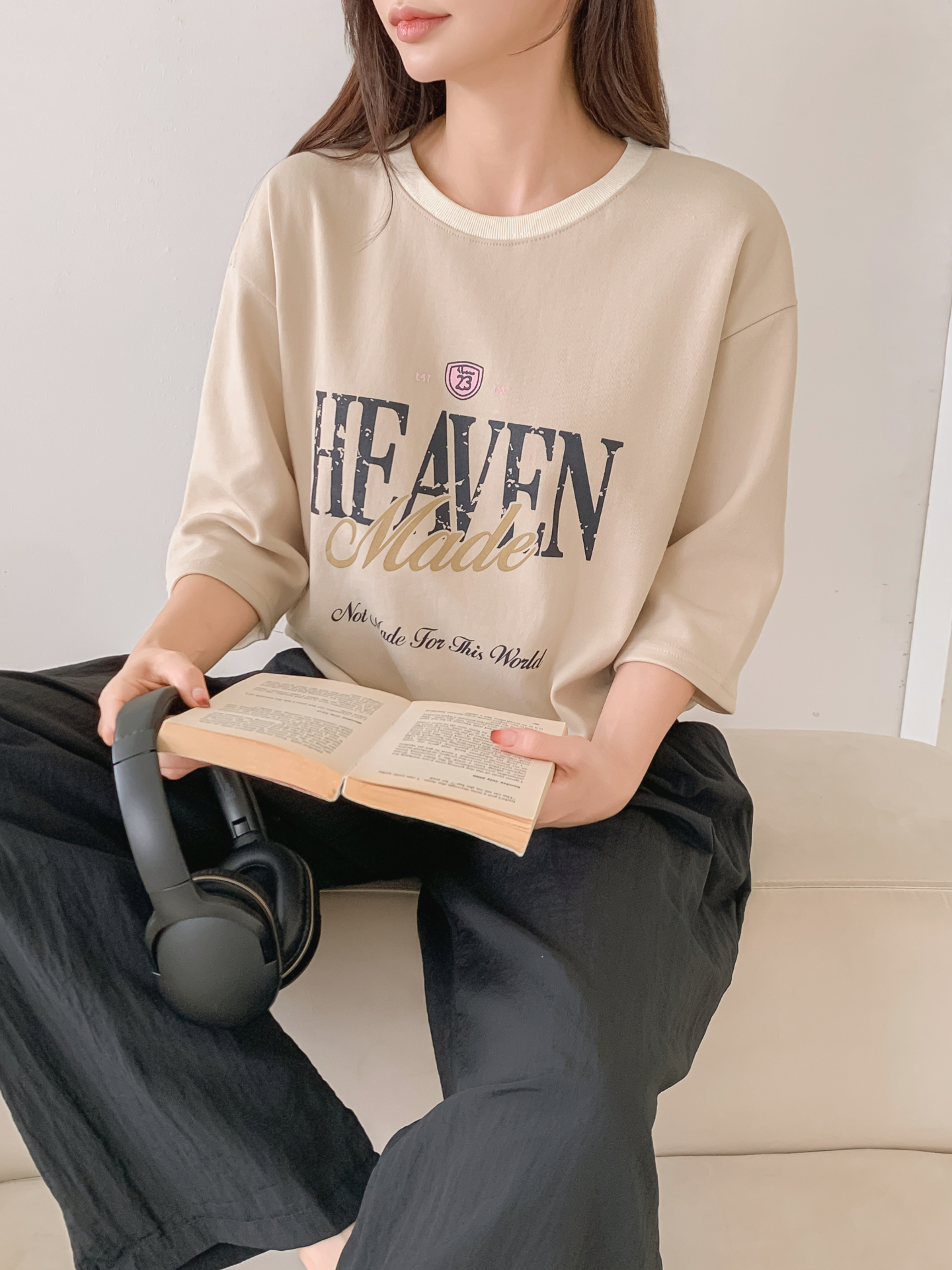 ラウンドネック半袖ロゴTシャツ | 詳細画像31
