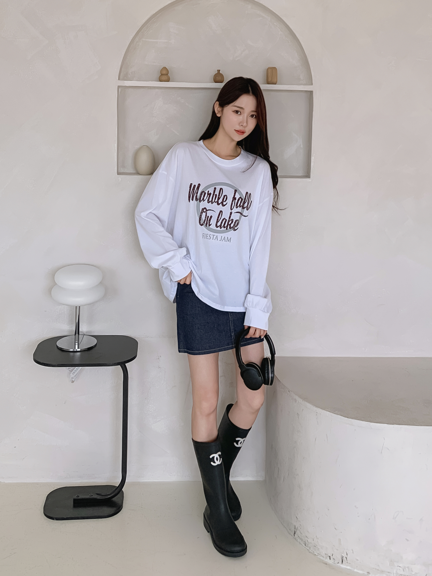 ラウンドネックルーズ長袖ロゴTシャツ | 詳細画像5