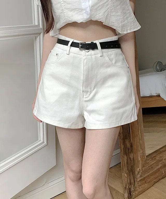 ベルト付コットンショートショートパンツ | classicblanc | 詳細画像1
