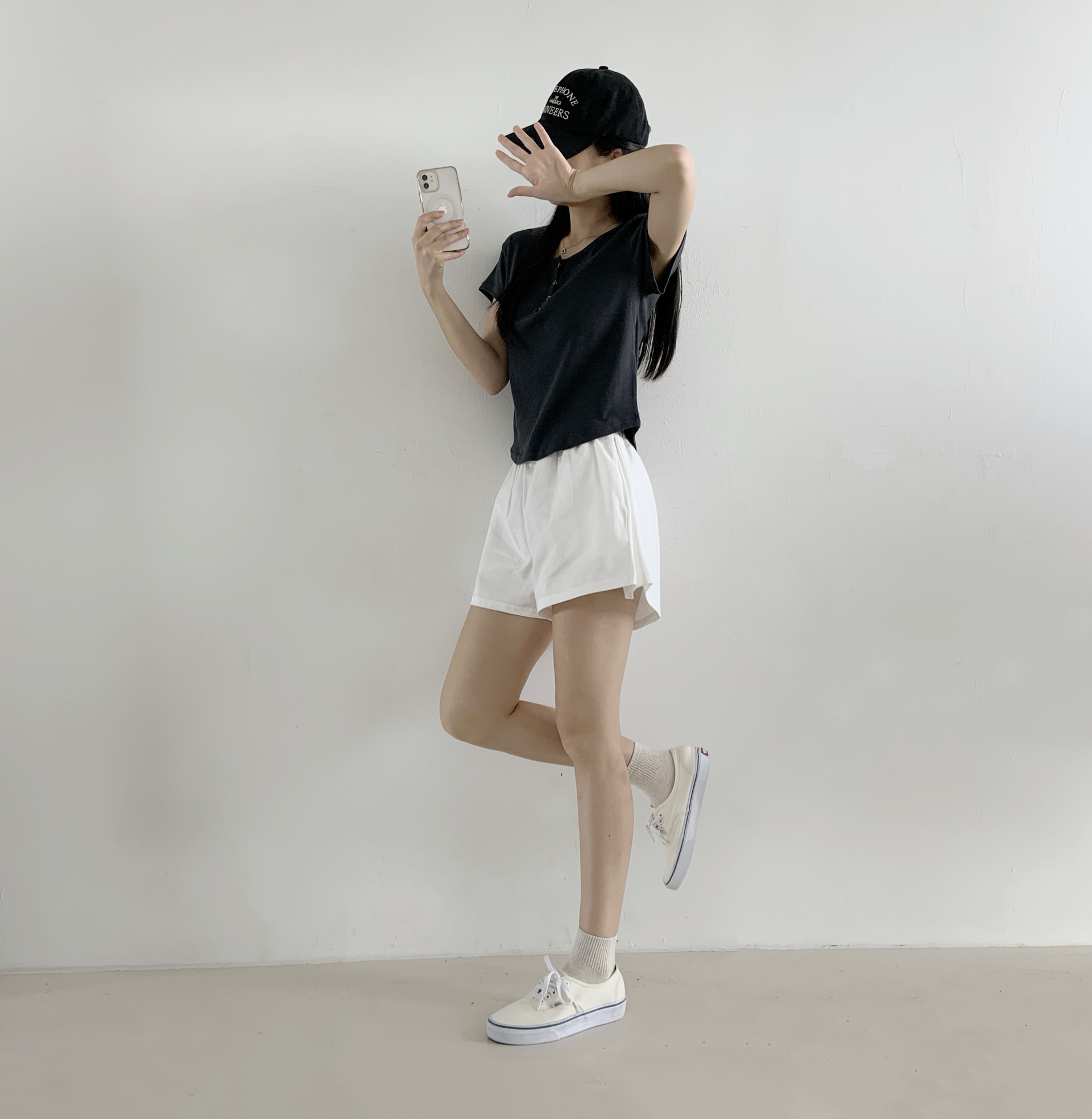 シンプルウエストゴムサイドピンタックカラーショートパンツ | 詳細画像6