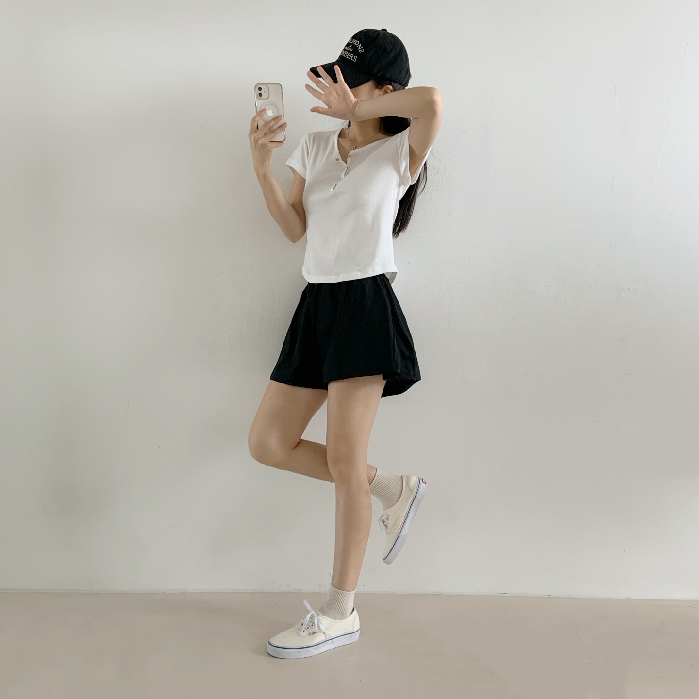 シンプルウエストゴムサイドピンタックカラーショートパンツ | 詳細画像18