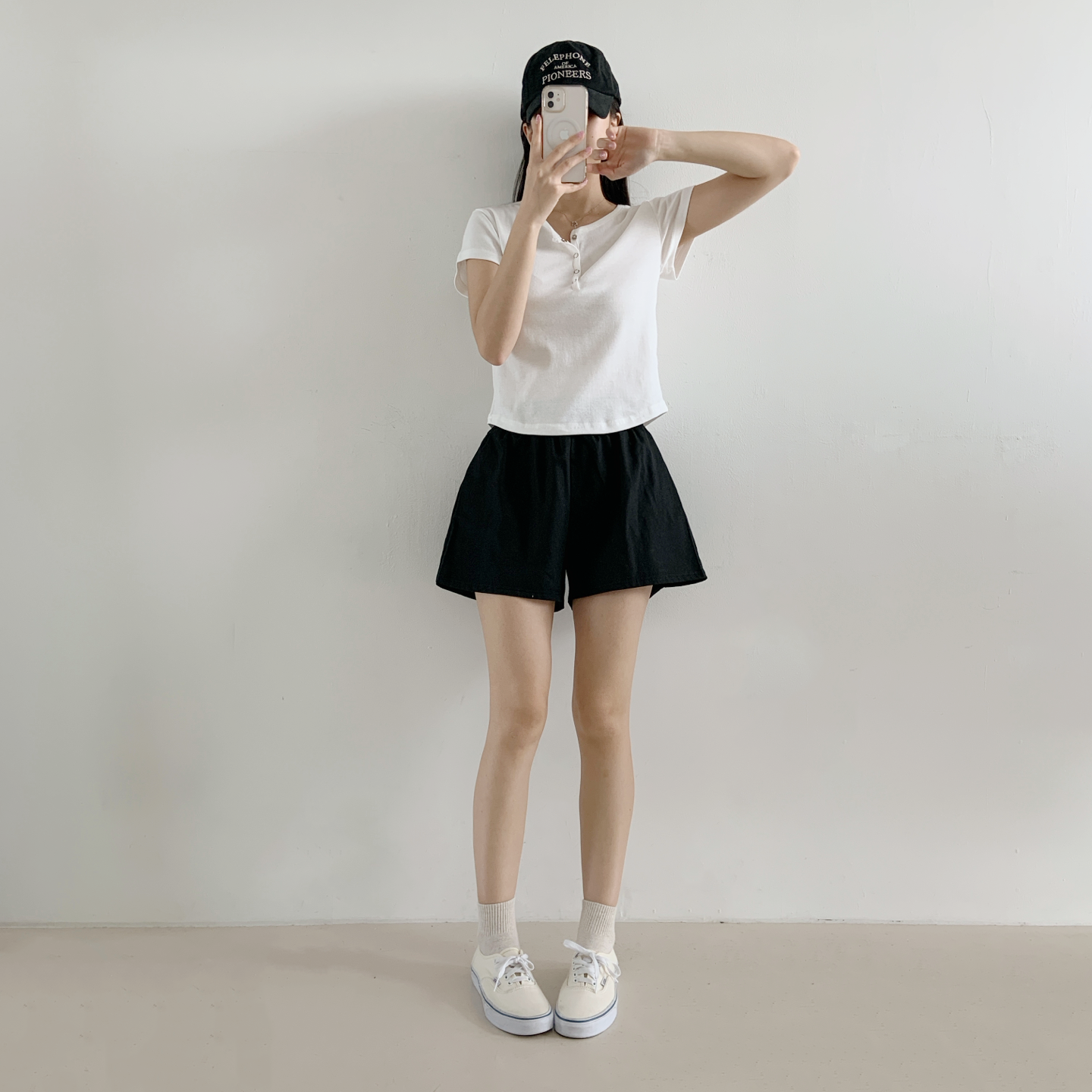 シンプルウエストゴムサイドピンタックカラーショートパンツ | 詳細画像17