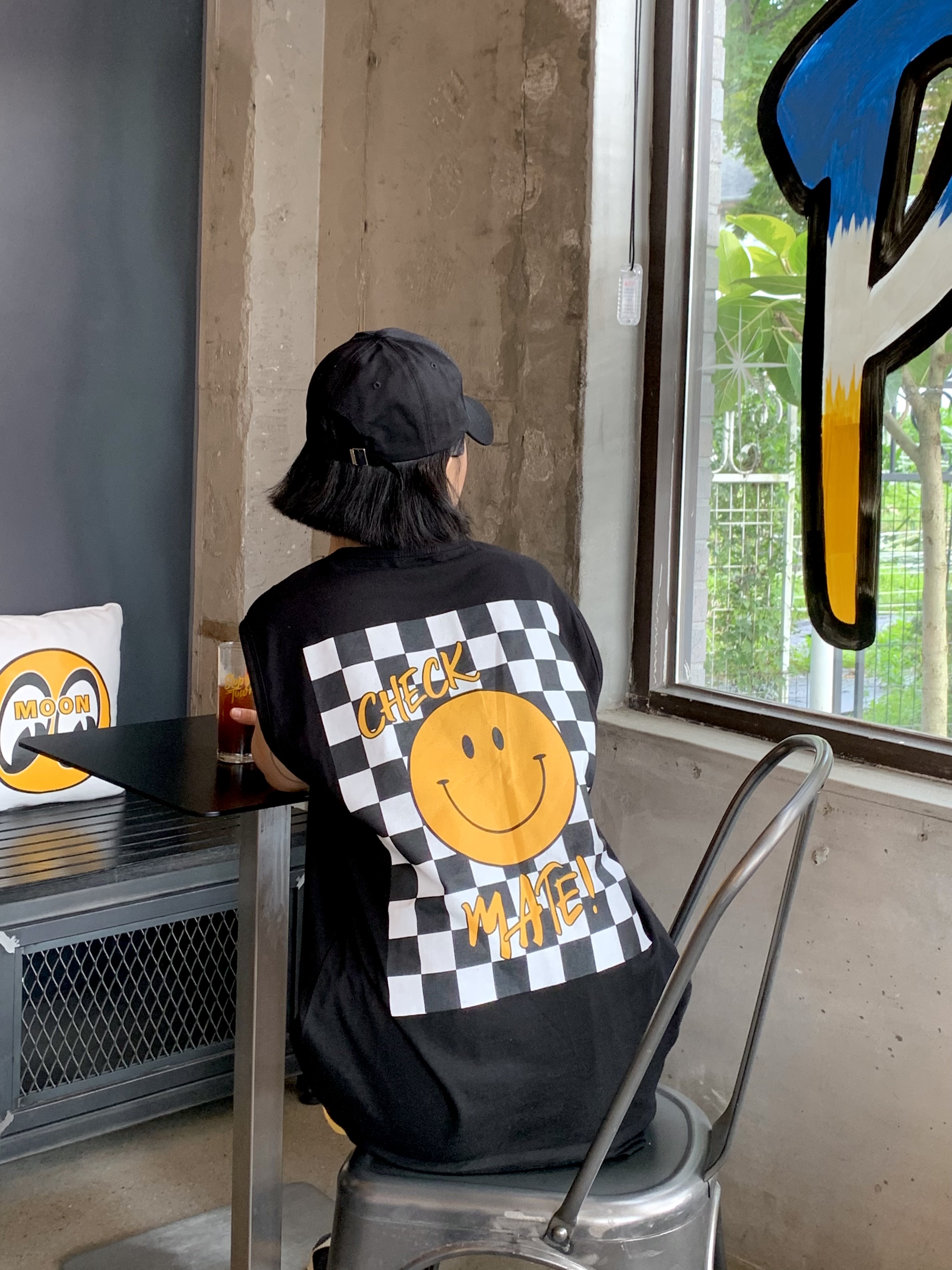 ラウンドネックボクシープリントチェックノースリーブ | 詳細画像9