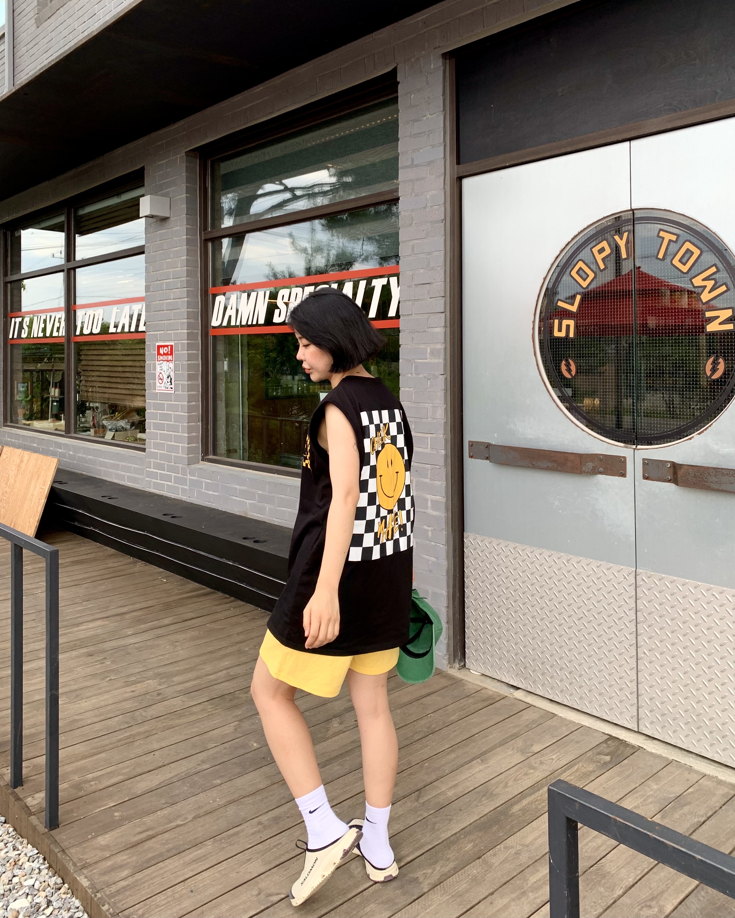 ラウンドネックボクシープリントチェックノースリーブ | 詳細画像15