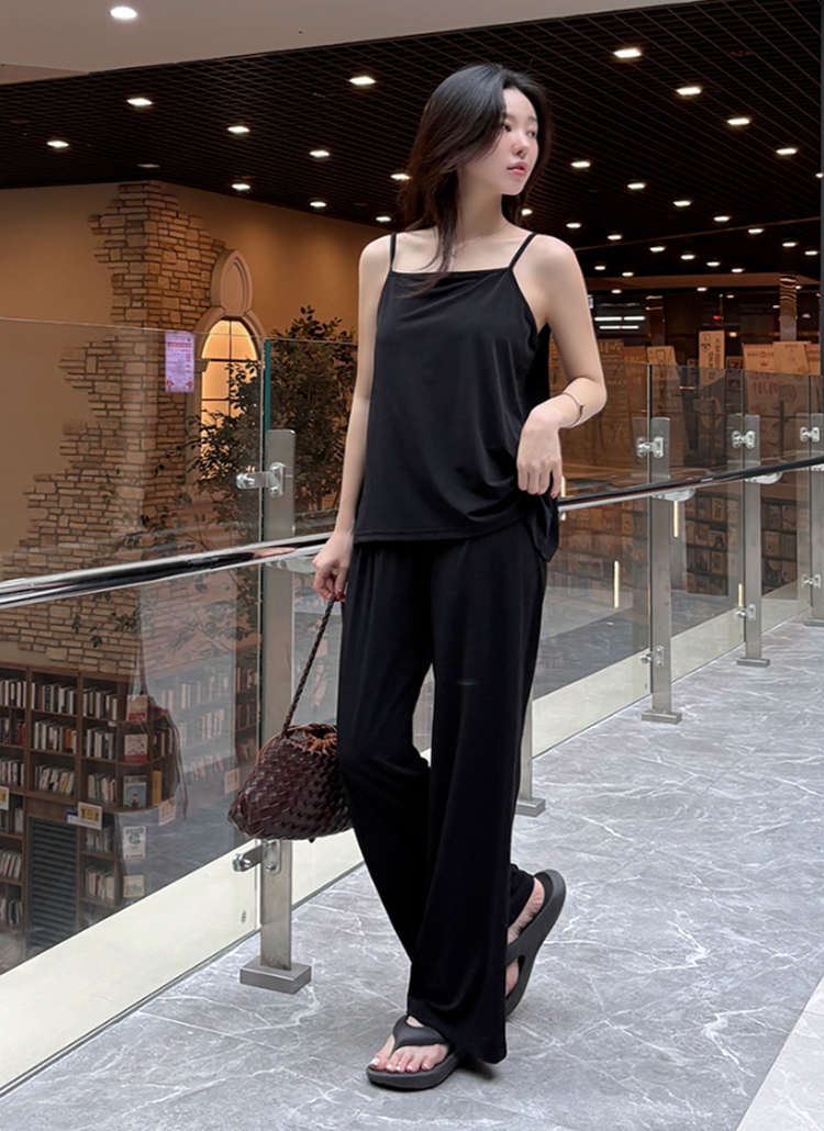 クールゴムAラインリバーシブルセットアップパンツキャミソール