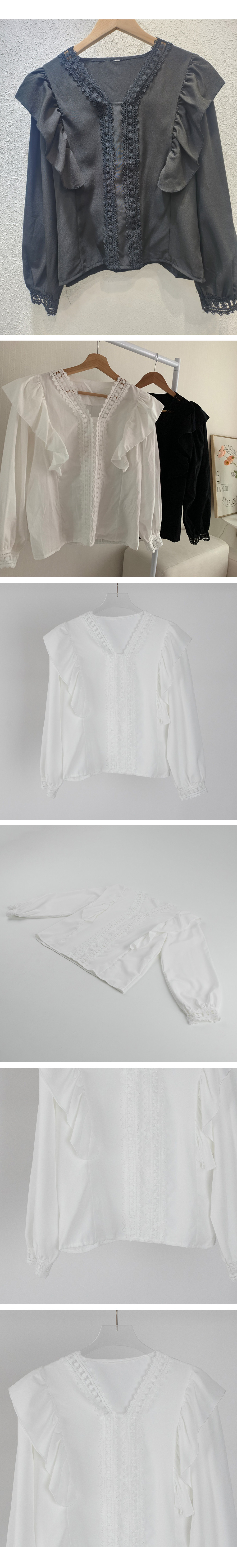 レースラインフリルブラウス | 詳細画像13