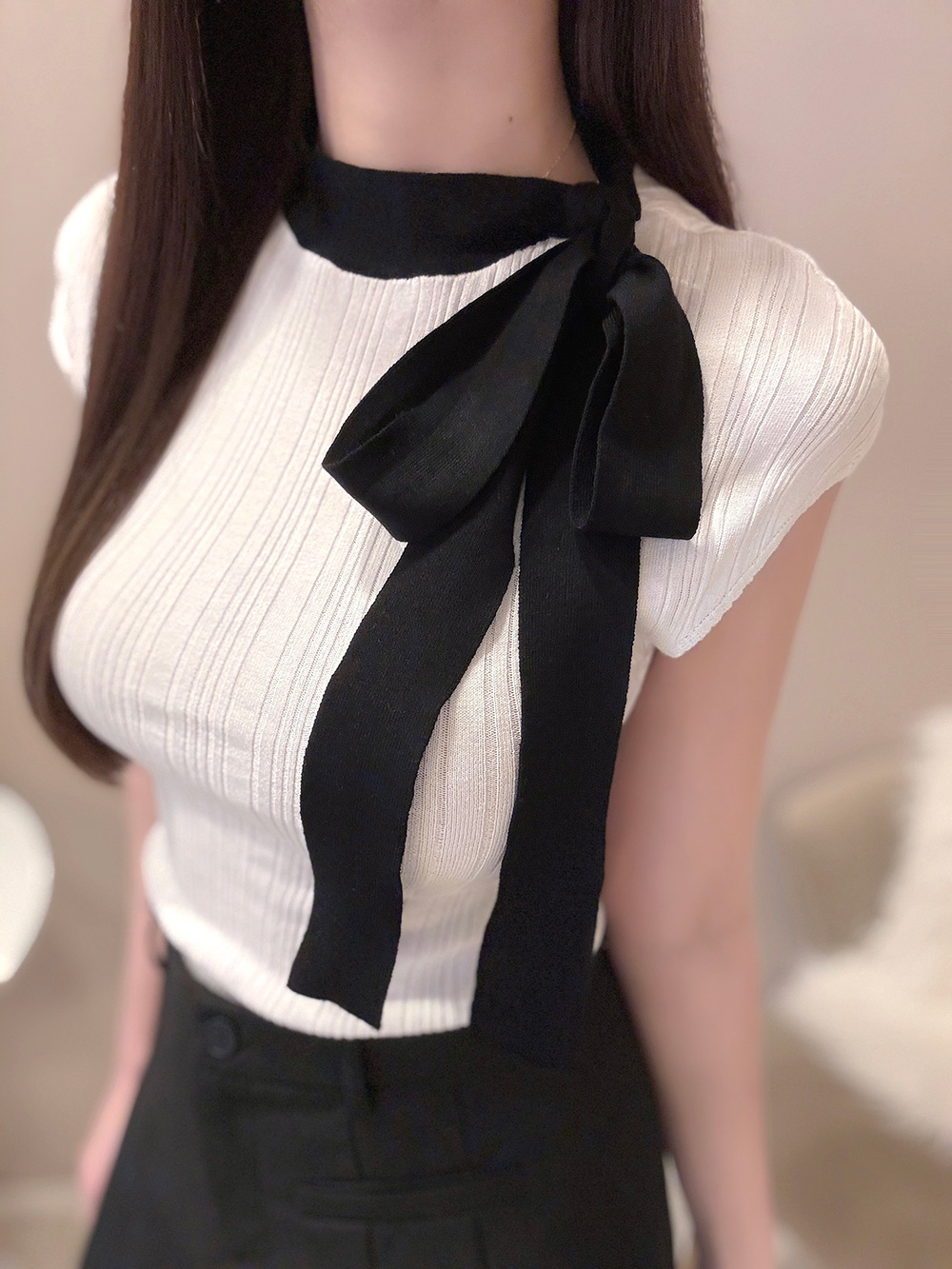 リボンカップスリムニット | 詳細画像7