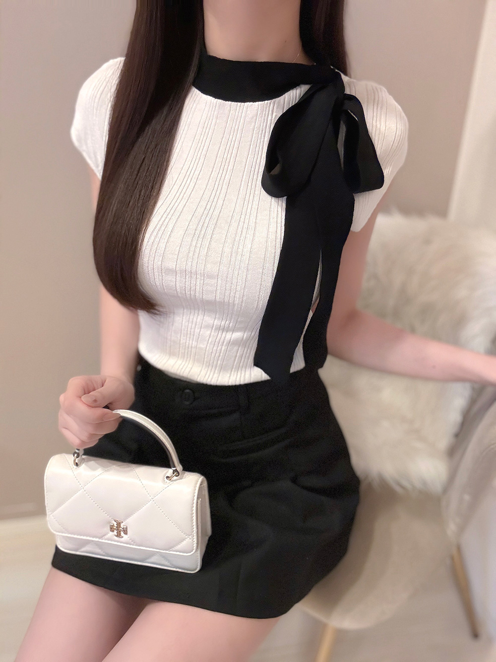 リボンカップスリムニット | 詳細画像8