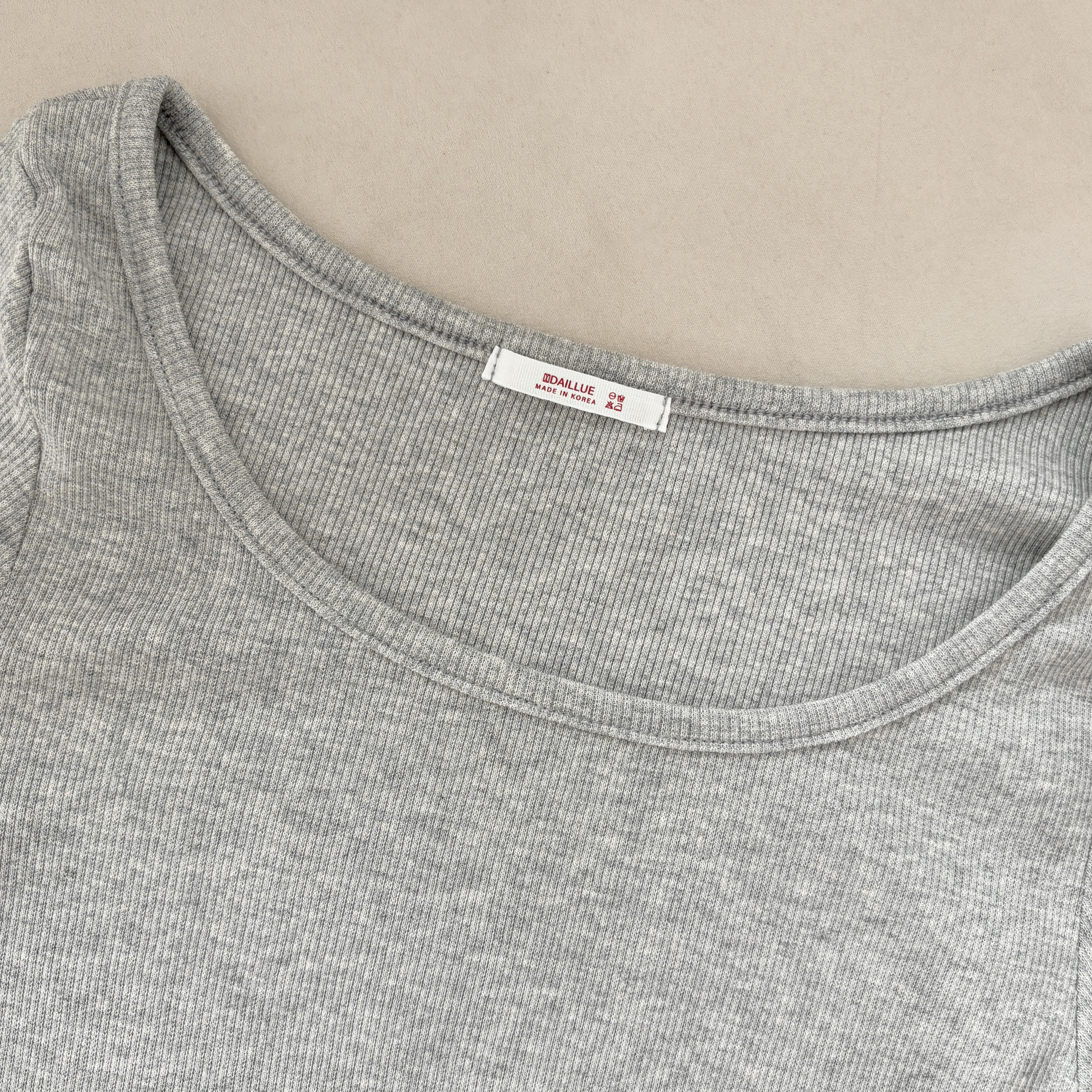 リブラウンドネックシンプルベーシックスリム半袖Tシャツ | 詳細画像21