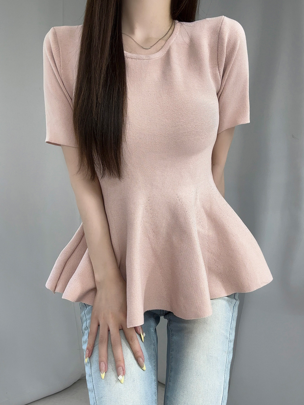 ペプラム半袖ニット | 詳細画像2