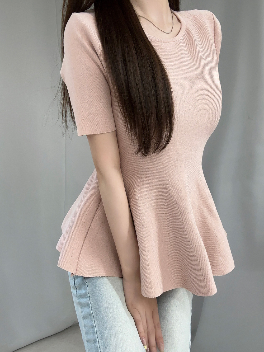 ペプラム半袖ニット | 詳細画像4