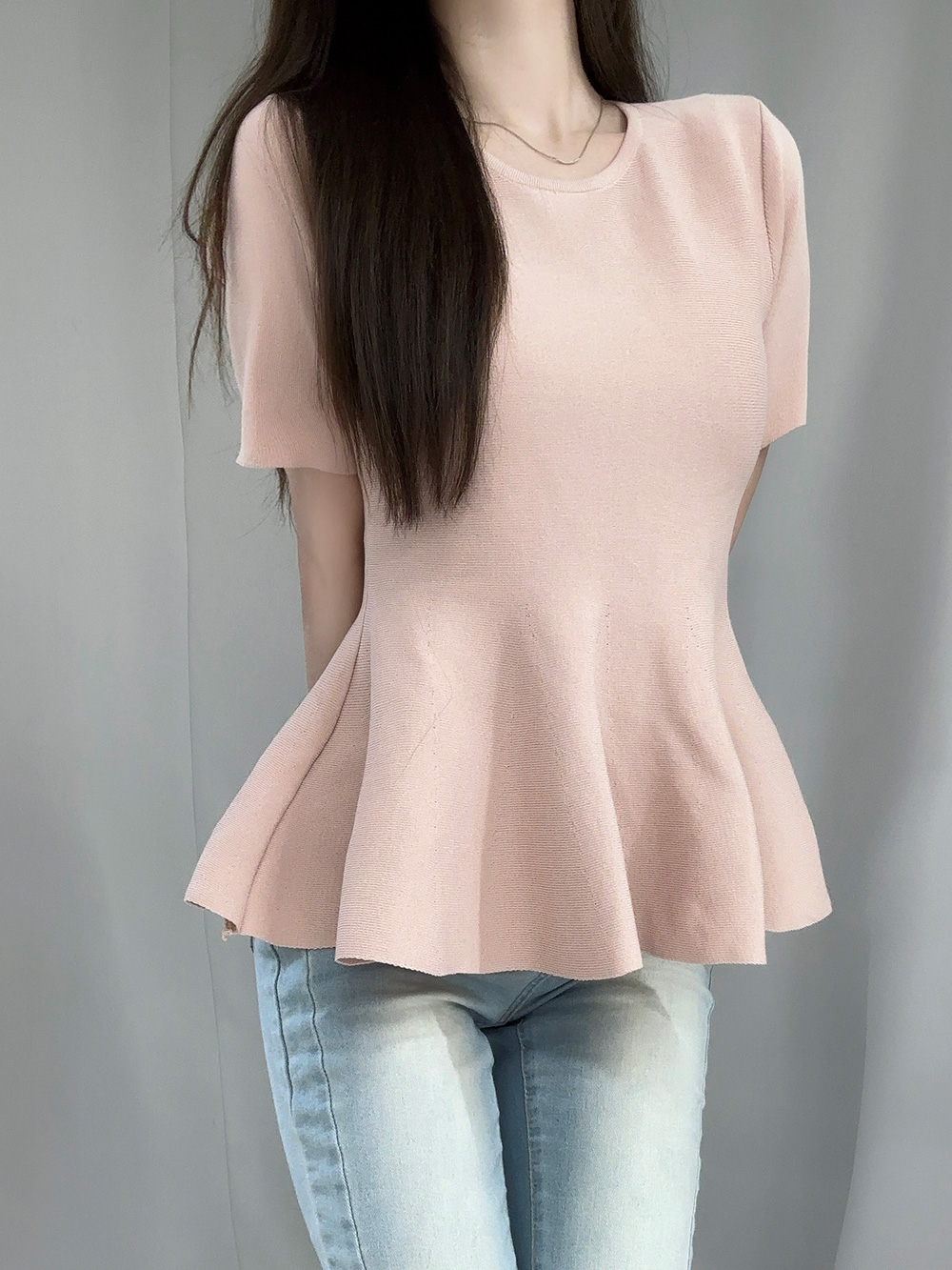 ペプラム半袖ニット | 詳細画像9