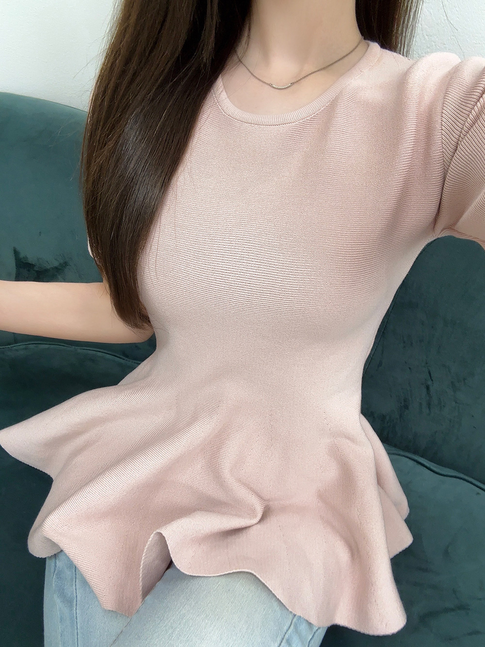 ペプラム半袖ニット | 詳細画像11