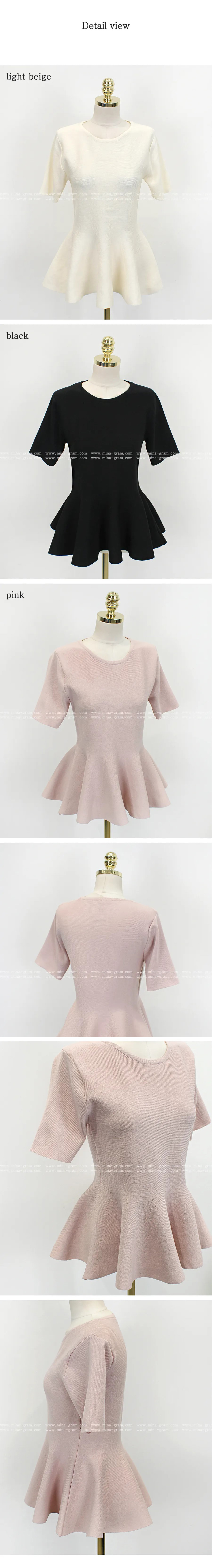 ペプラム半袖ニット | 詳細画像13