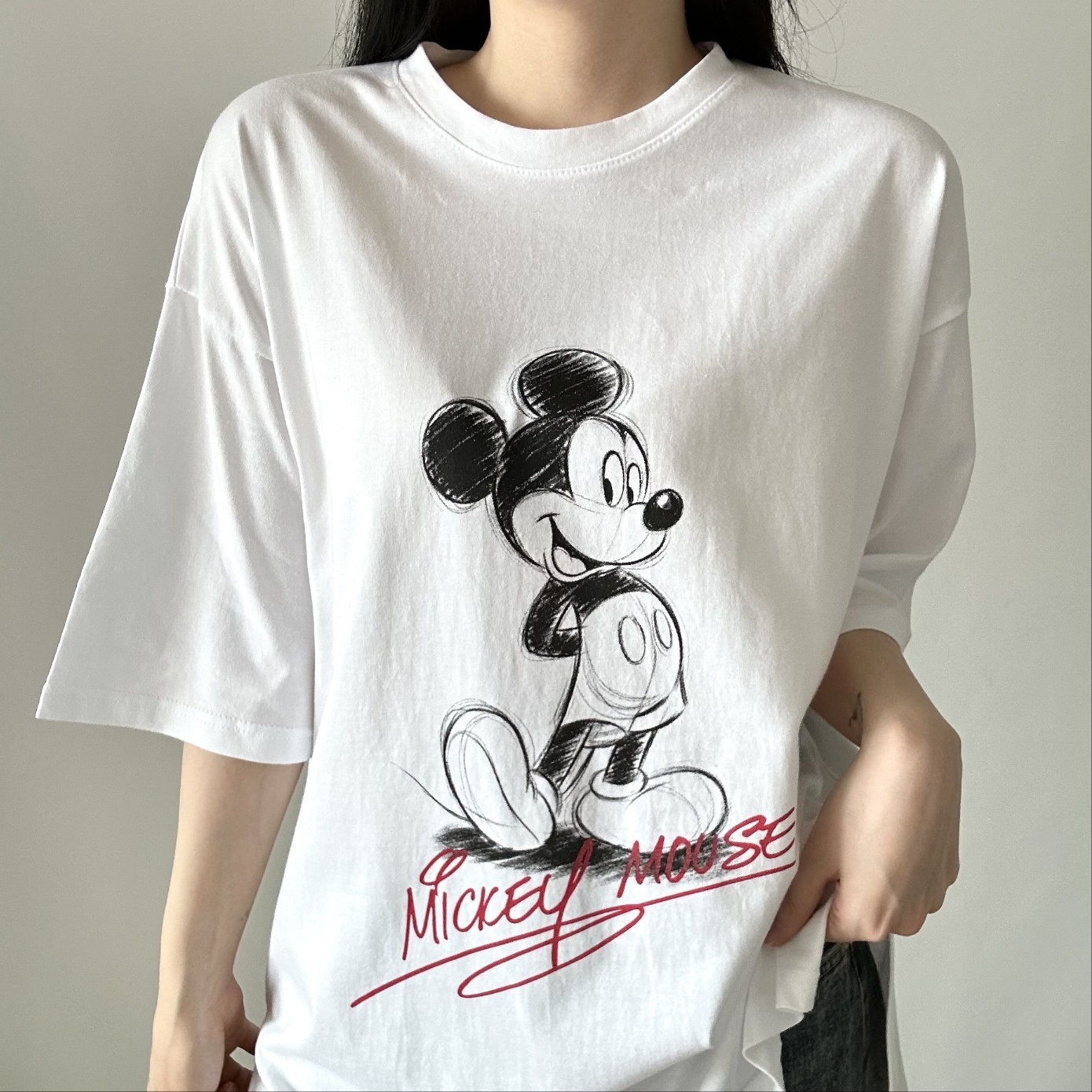 ラウンドネックスリットプリントTシャツ | 詳細画像2