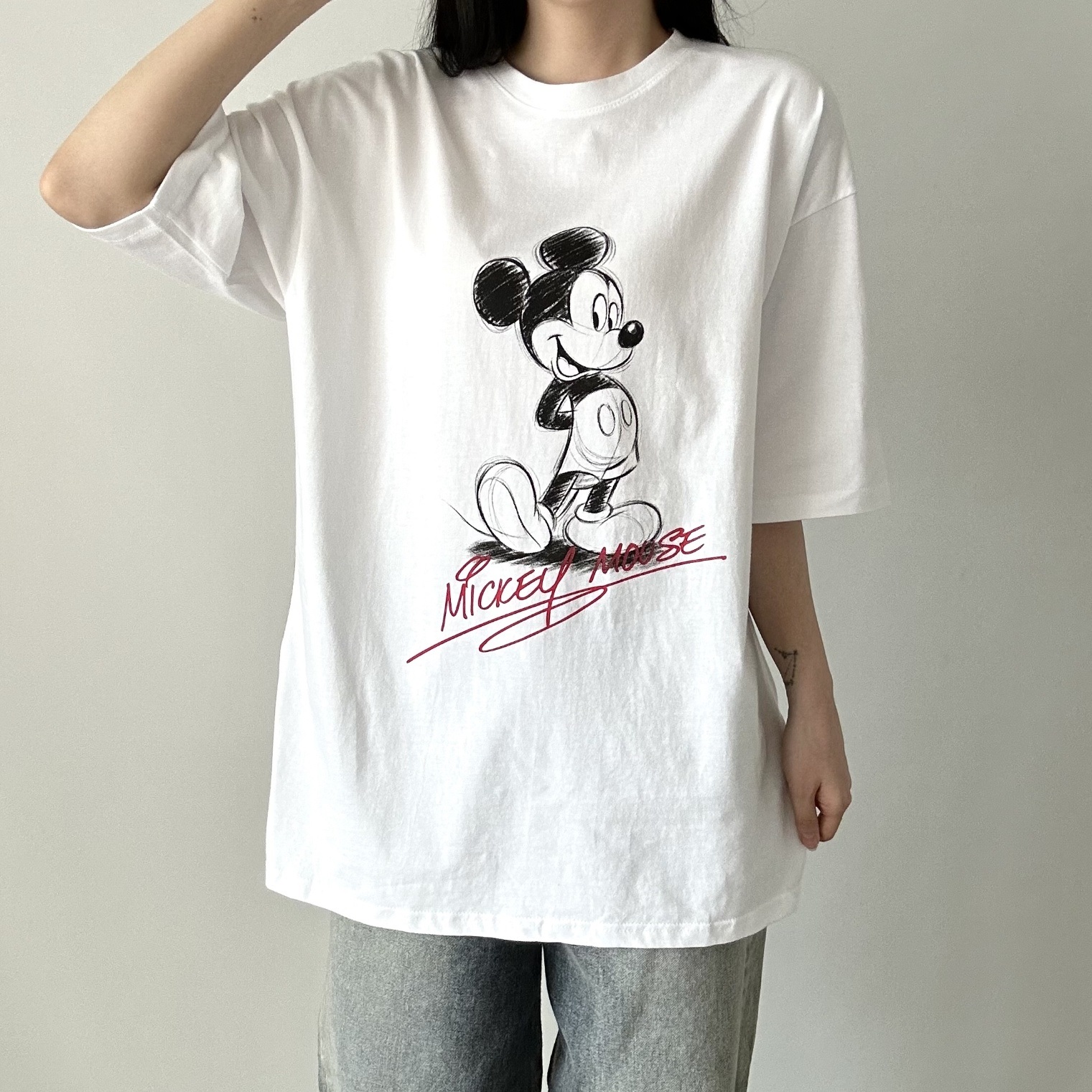 ラウンドネックスリットプリントTシャツ | 詳細画像3
