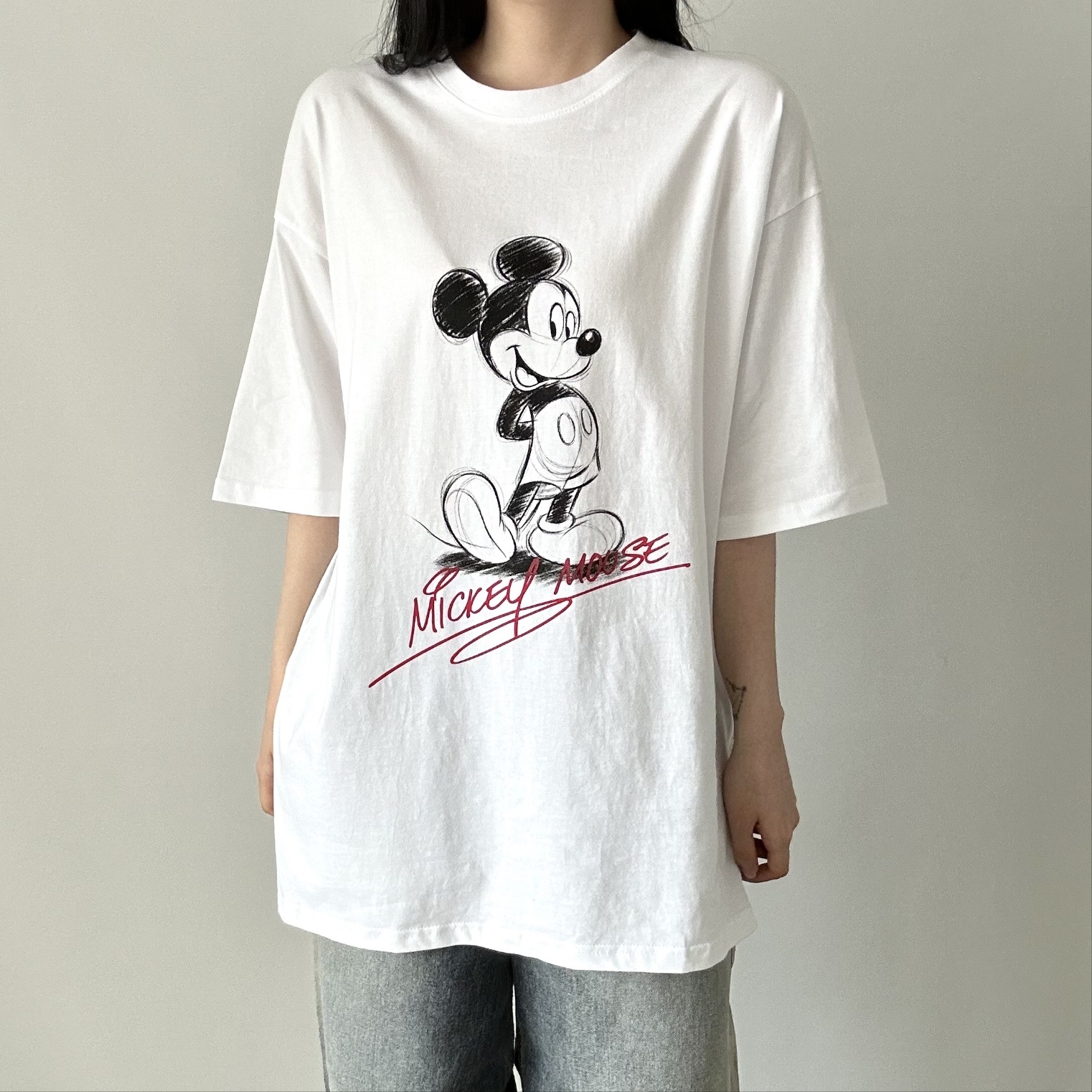 ラウンドネックスリットプリントTシャツ | 詳細画像4