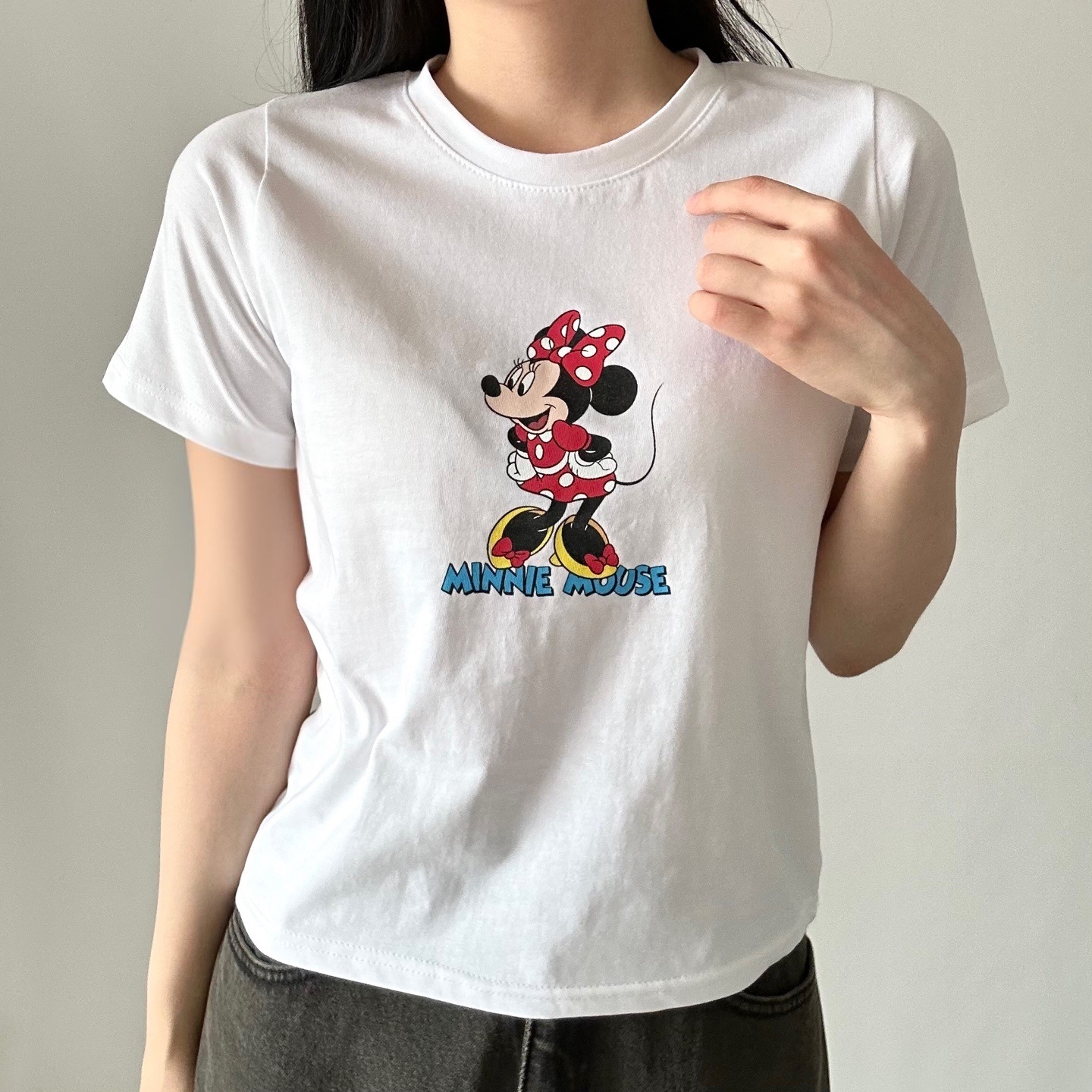 ラウンドネックスリムプリントTシャツ | 詳細画像2