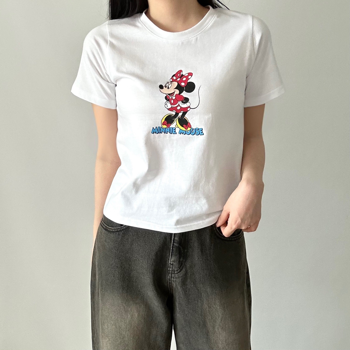 ラウンドネックスリムプリントTシャツ | 詳細画像4