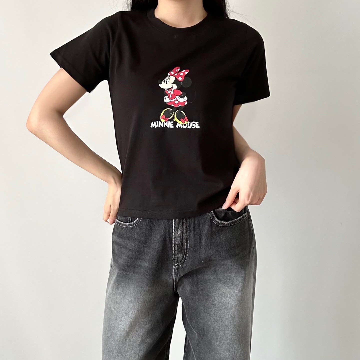 ラウンドネックスリムプリントTシャツ | 詳細画像5