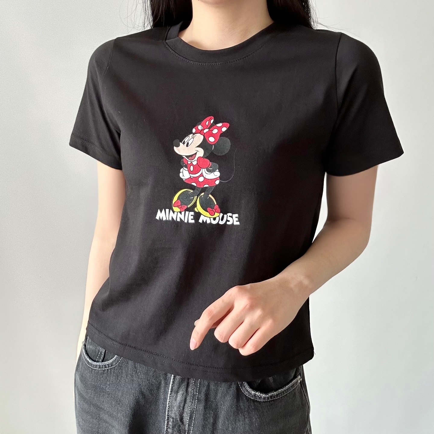 ラウンドネックスリムプリントTシャツ | 詳細画像6