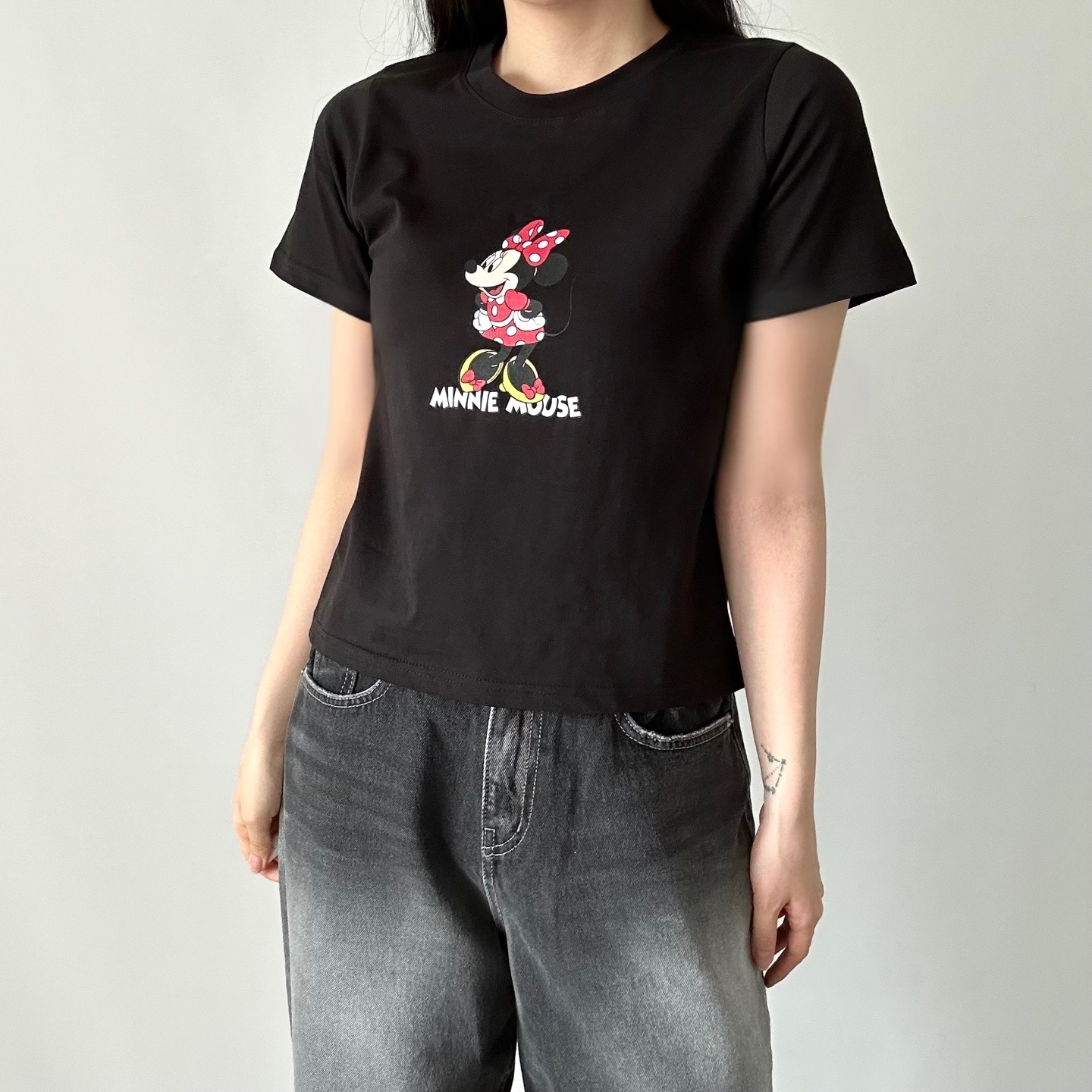 ラウンドネックスリムプリントTシャツ | 詳細画像7