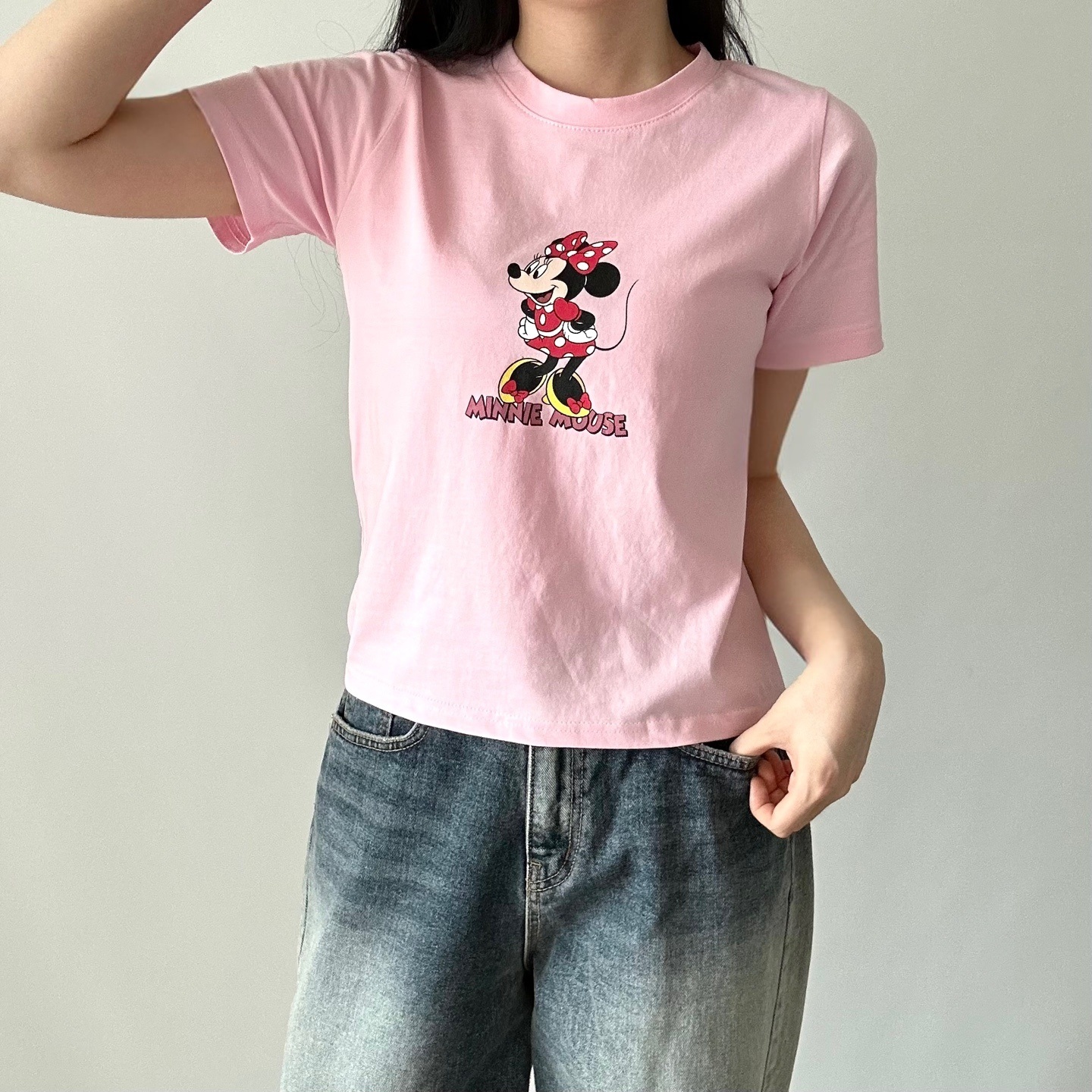 ラウンドネックスリムプリントTシャツ | 詳細画像8