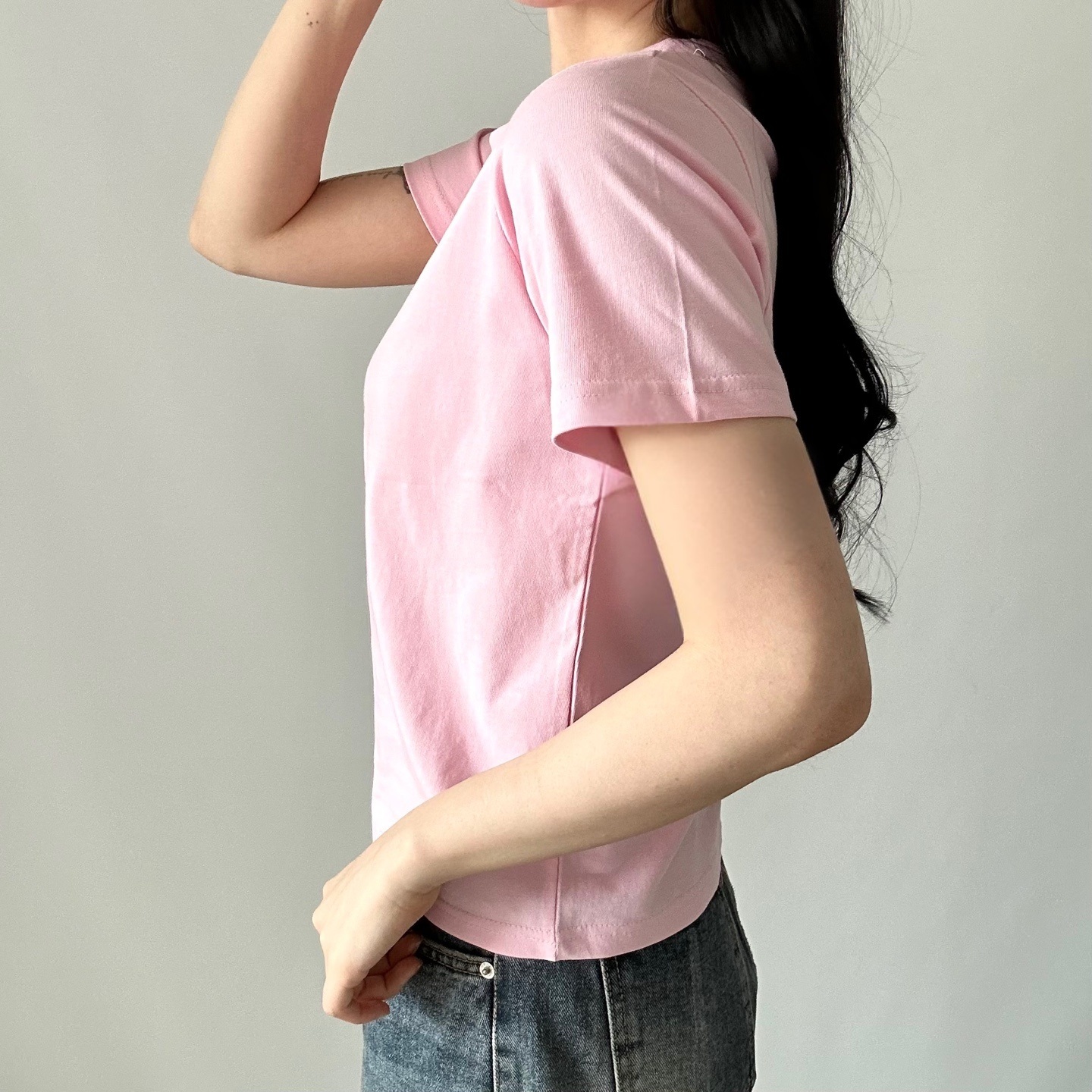ラウンドネックスリムプリントTシャツ | 詳細画像10