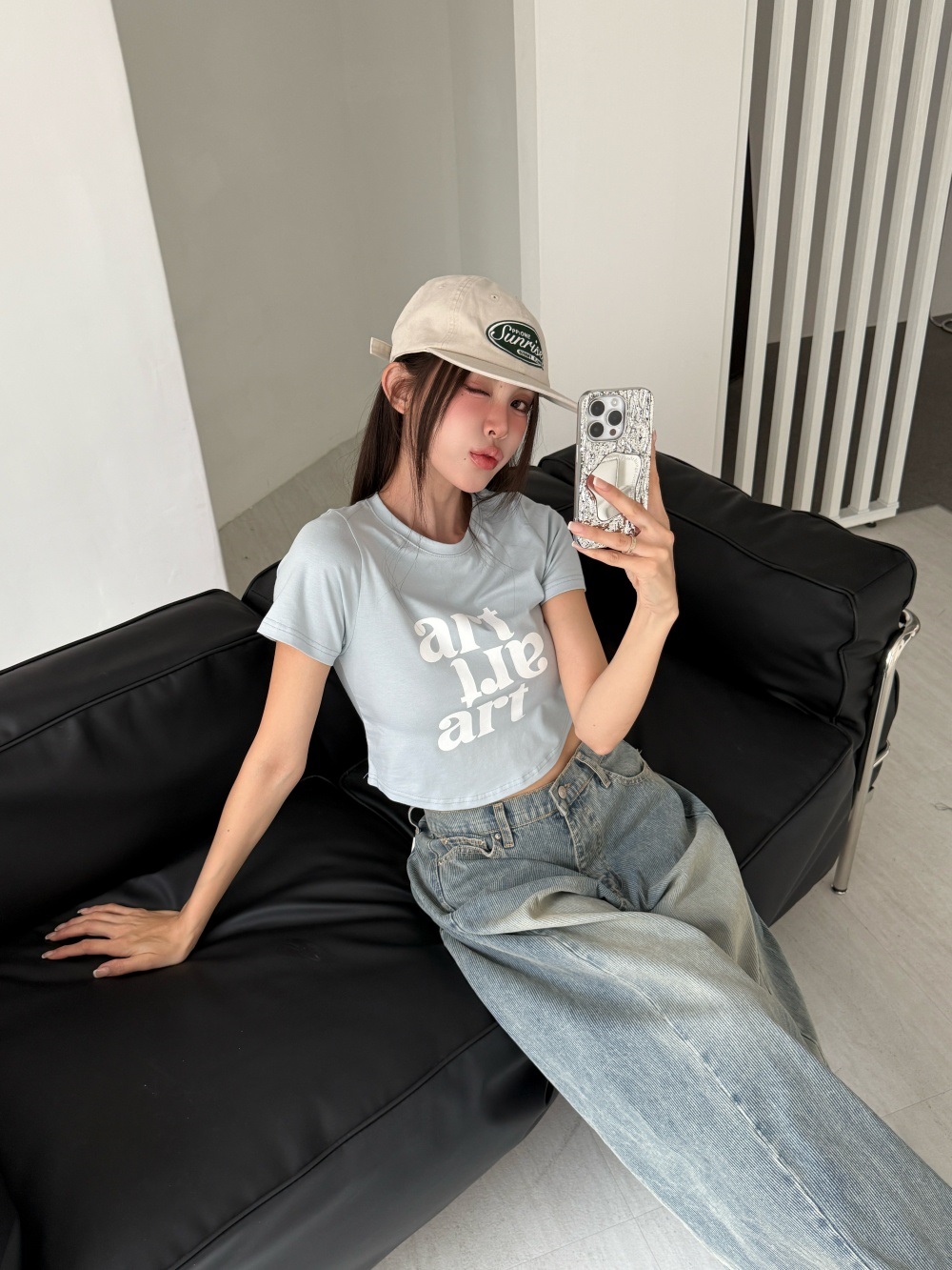 クロップドスリムプリントTシャツ | 詳細画像6