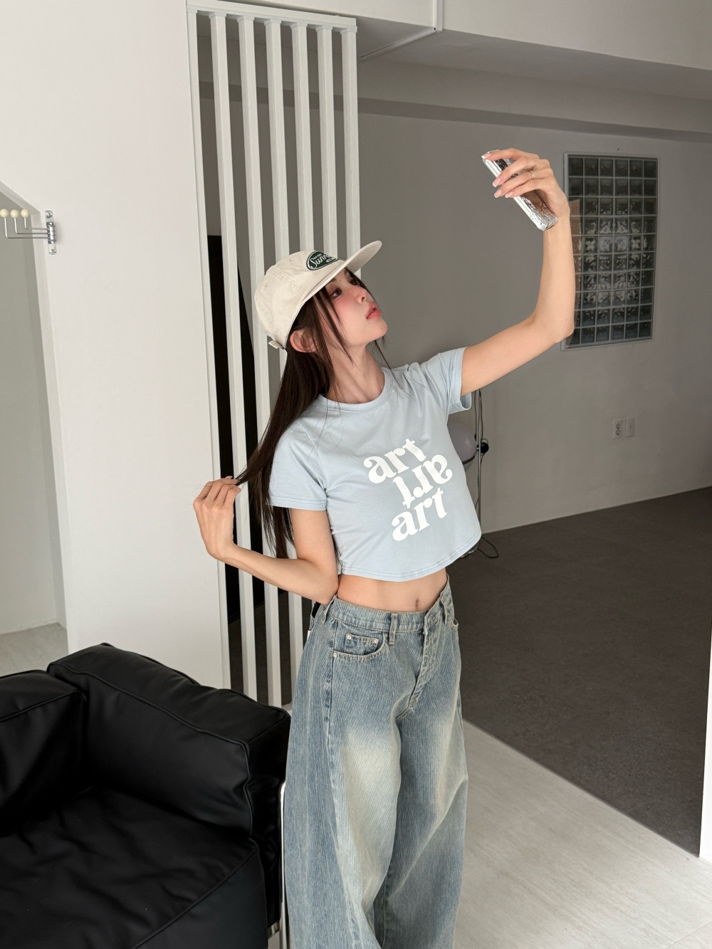 クロップドスリムプリントTシャツ | 詳細画像8