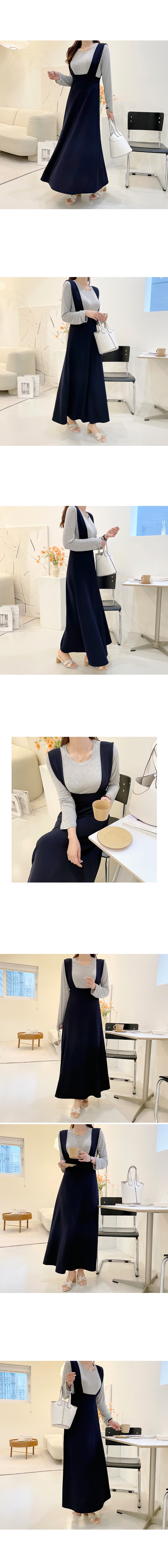 ロングAラインビスチェワンピース | DHOLIC | 詳細画像7
