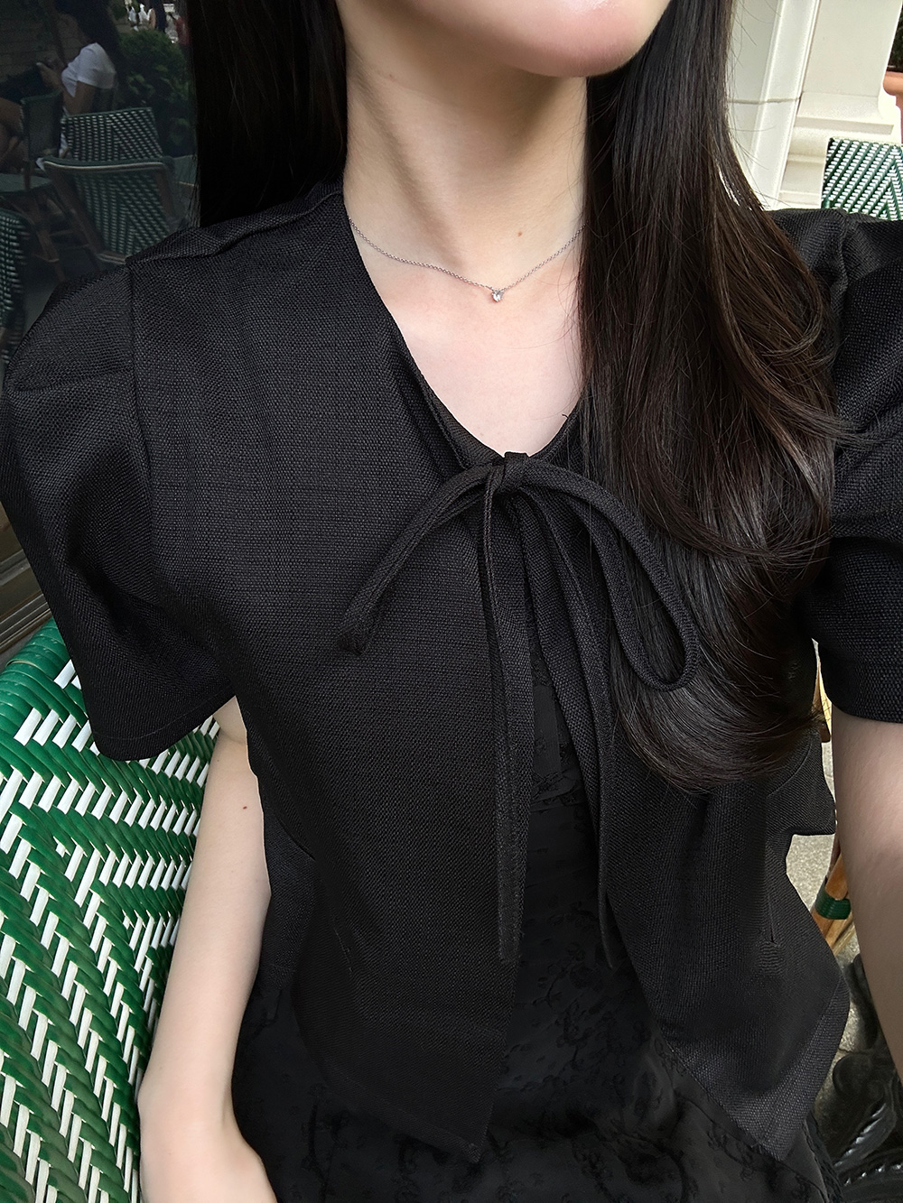 パフスリーブリボン半袖ジャケット | 詳細画像4