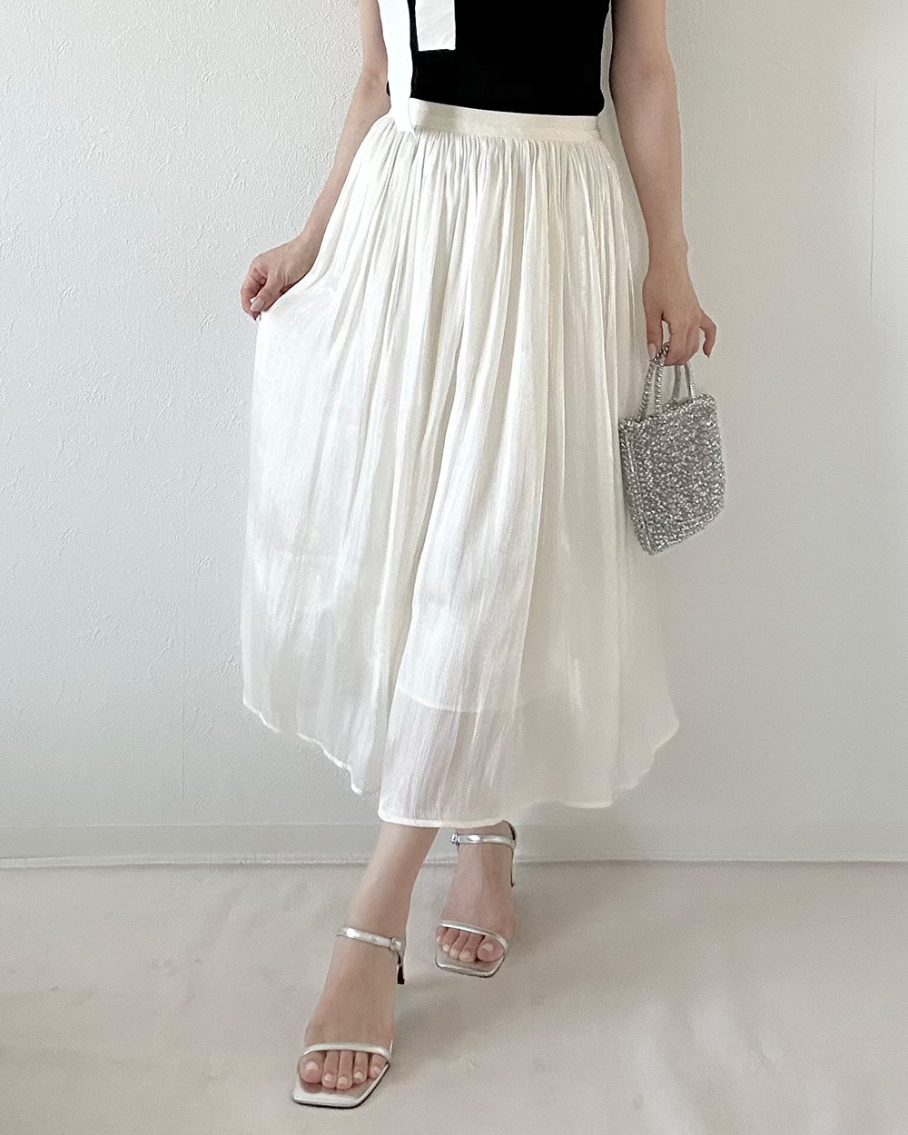 ウエストゴムシフォンスカート | 詳細画像4