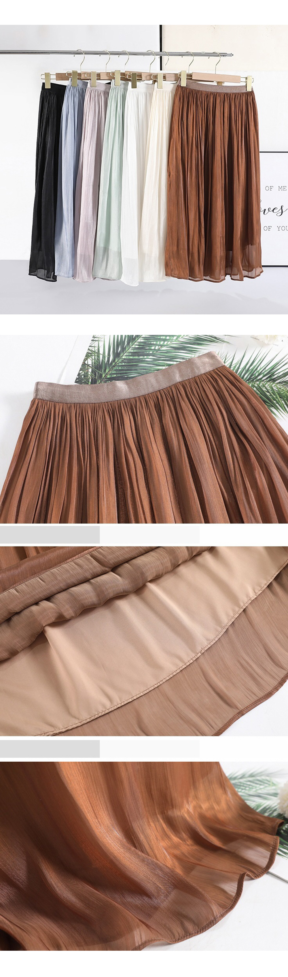 ウエストゴムシフォンスカート | 詳細画像12