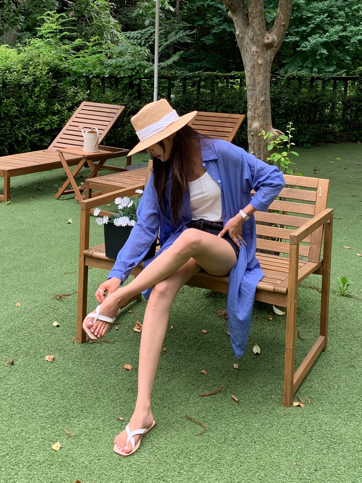 シースルーベーシックロングシャツ | 詳細画像15